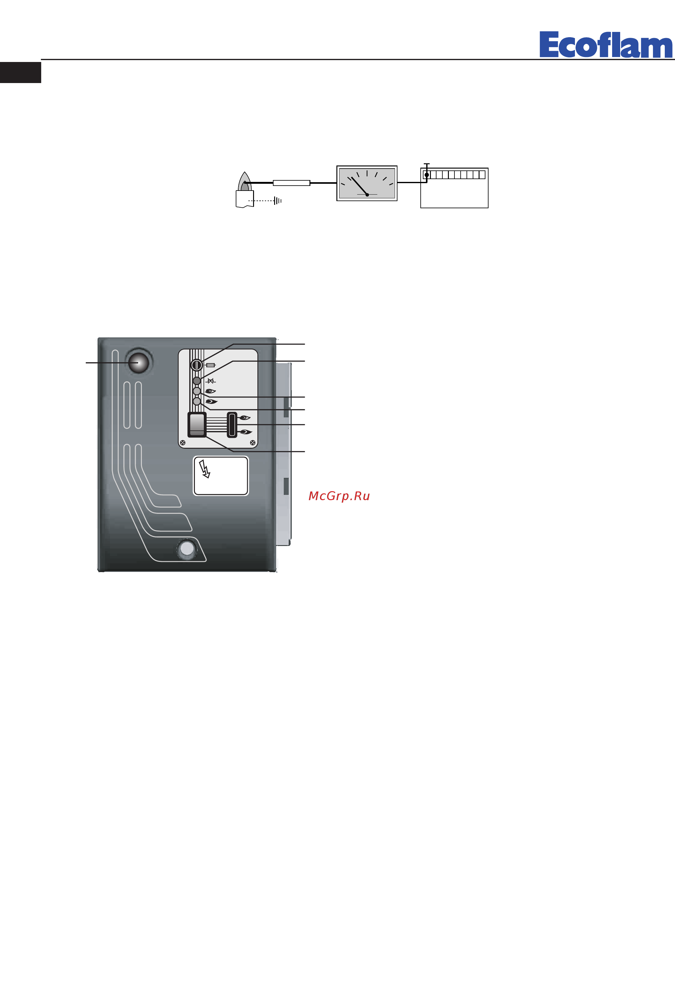 Ecoflam BLU 1200.1 PAB TC - VGD 20.503 [16/56] Description of the control panel of the burner