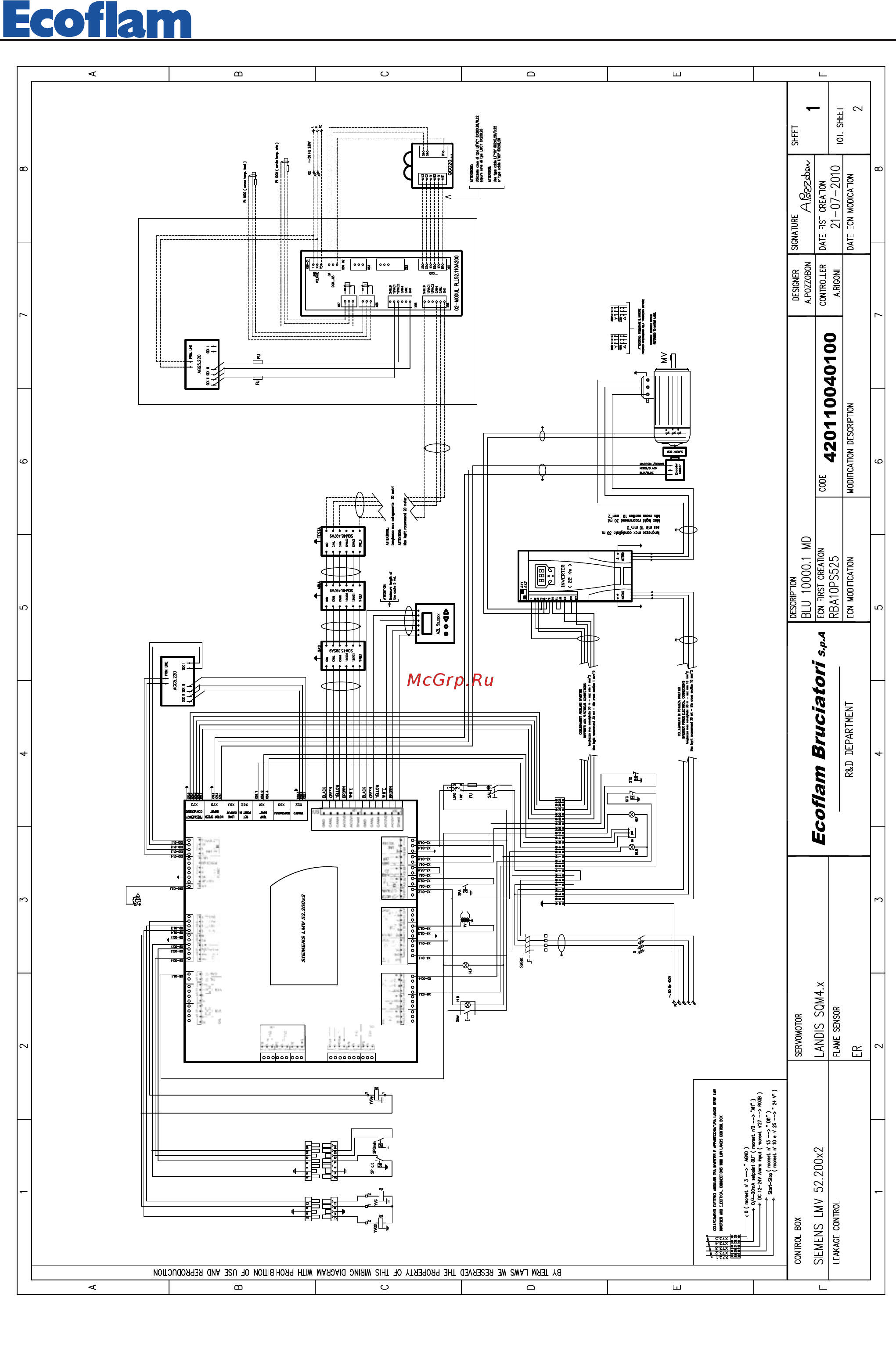 Ecoflam BLU 8000.1 MD TC - VGD 40.125 Инструкция по эксплуатации онлайн [7/12] 406679