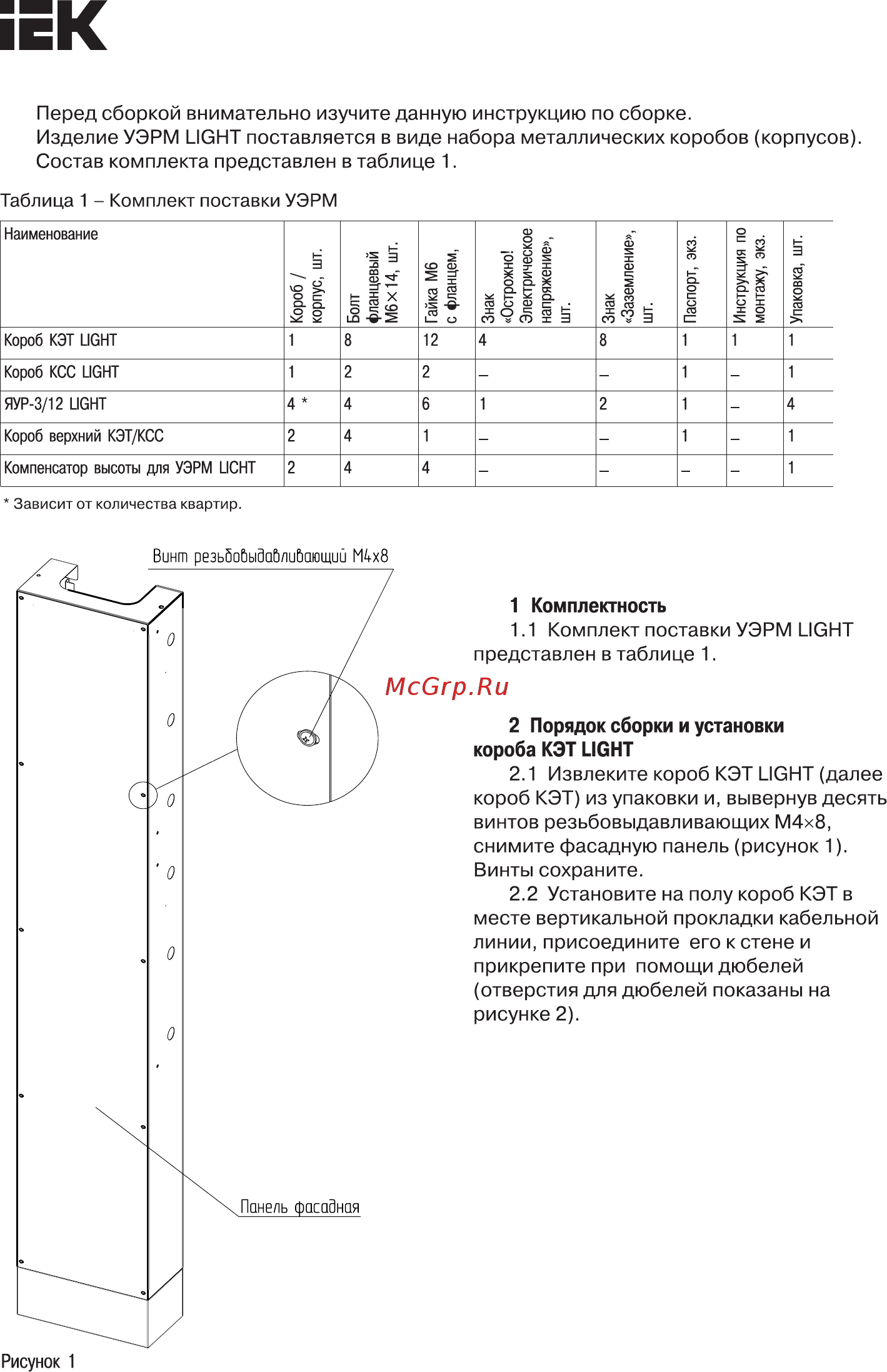 Iek ЯУР-3/12 LIGHT IND-YAUR-3-12-L [2/8] Страница 2