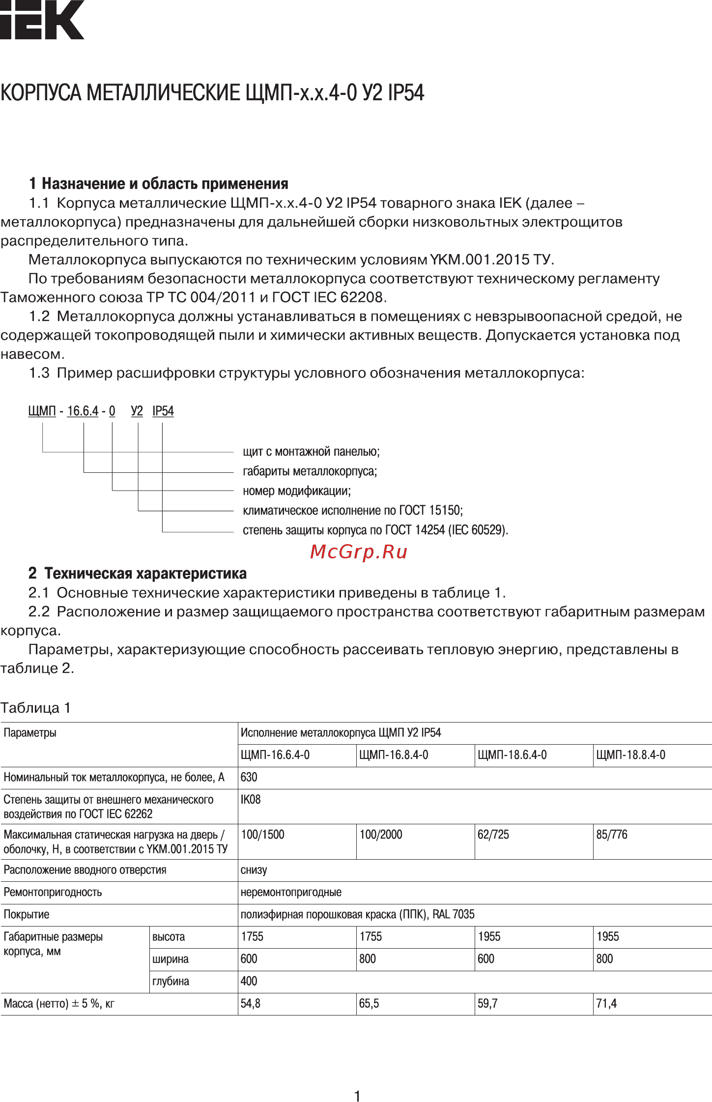 Iek ЩМП-16.6.4-0 74 У2, IP54, ИЭК YKM40-1664-54 Краткое руководство по эксплуатации онлайн