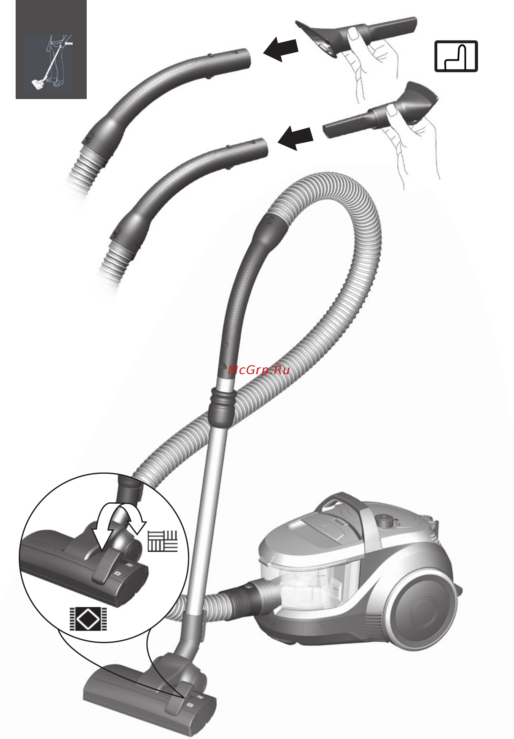 Bosch BGS 1U1805 Руководство пользователя онлайн [5/58] 715335