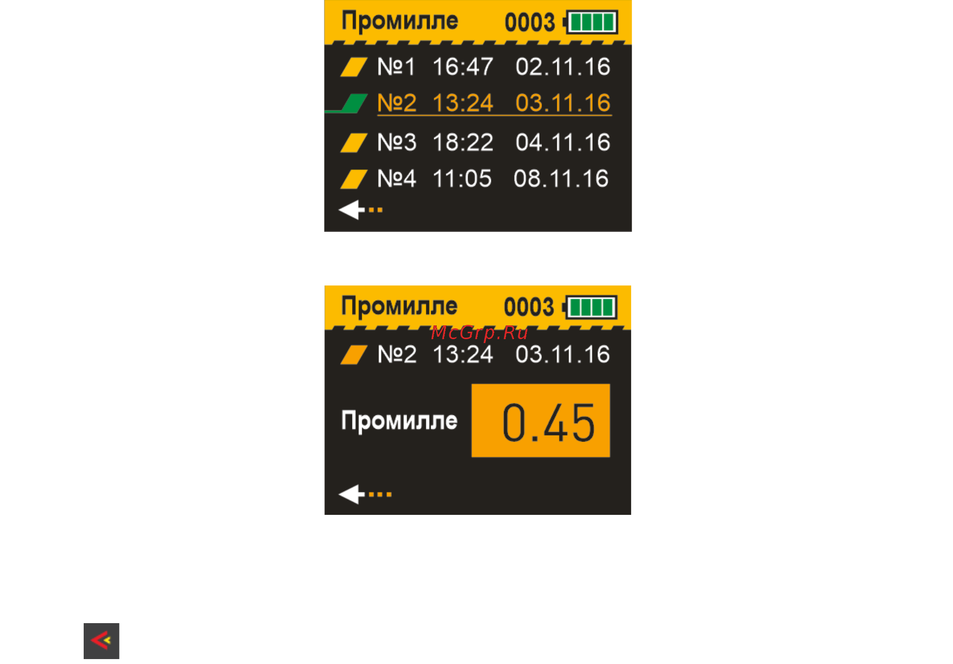 Alcohunter Professional X2 Руководство пользователя онлайн [14/20] 518430