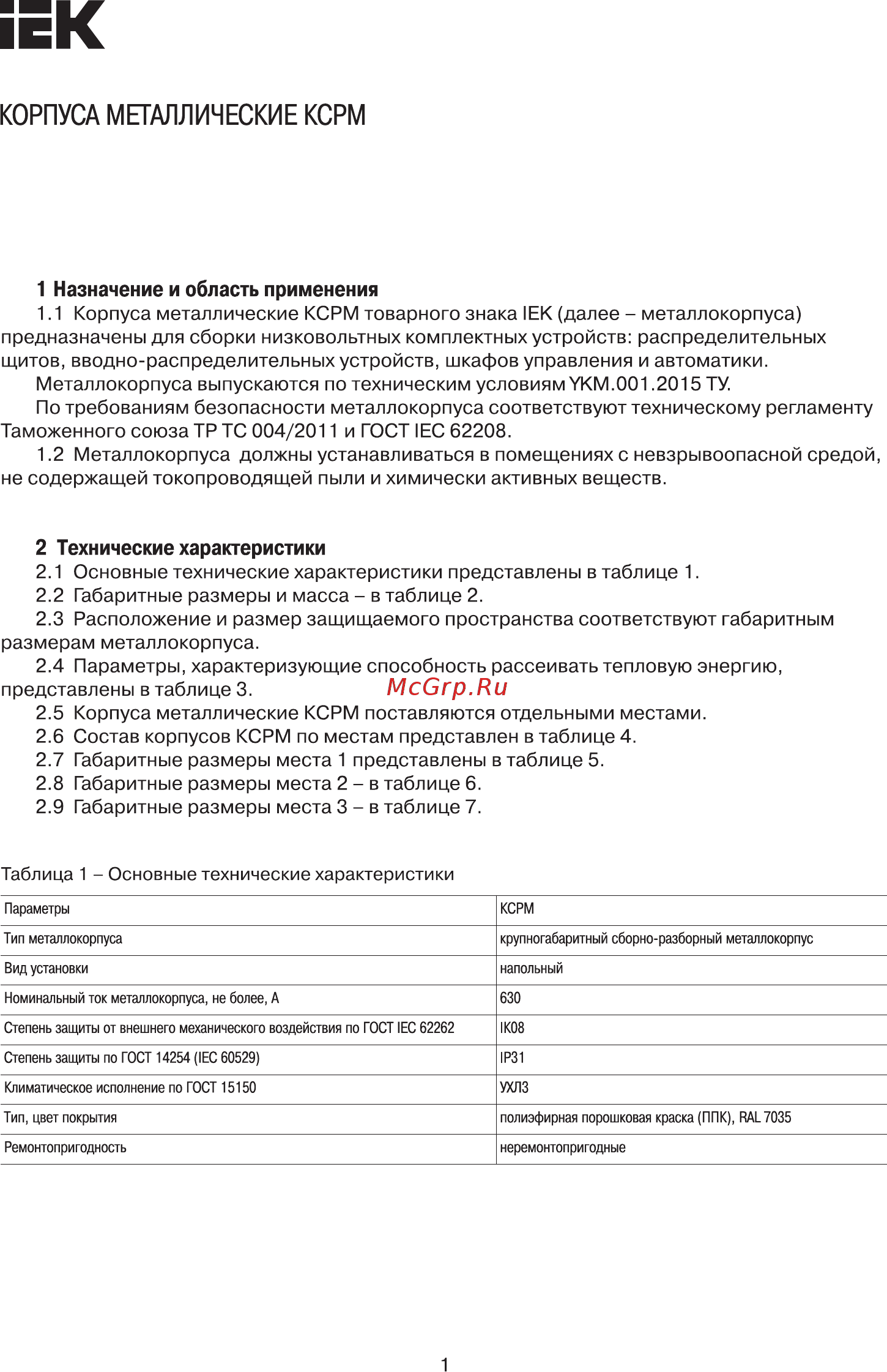 Iek КСРМ хх.8.6-2 36 УХЛ3 IP31 Место 2 YKM30-M2-86-36 Краткое руководство по эксплуатации онлайн
