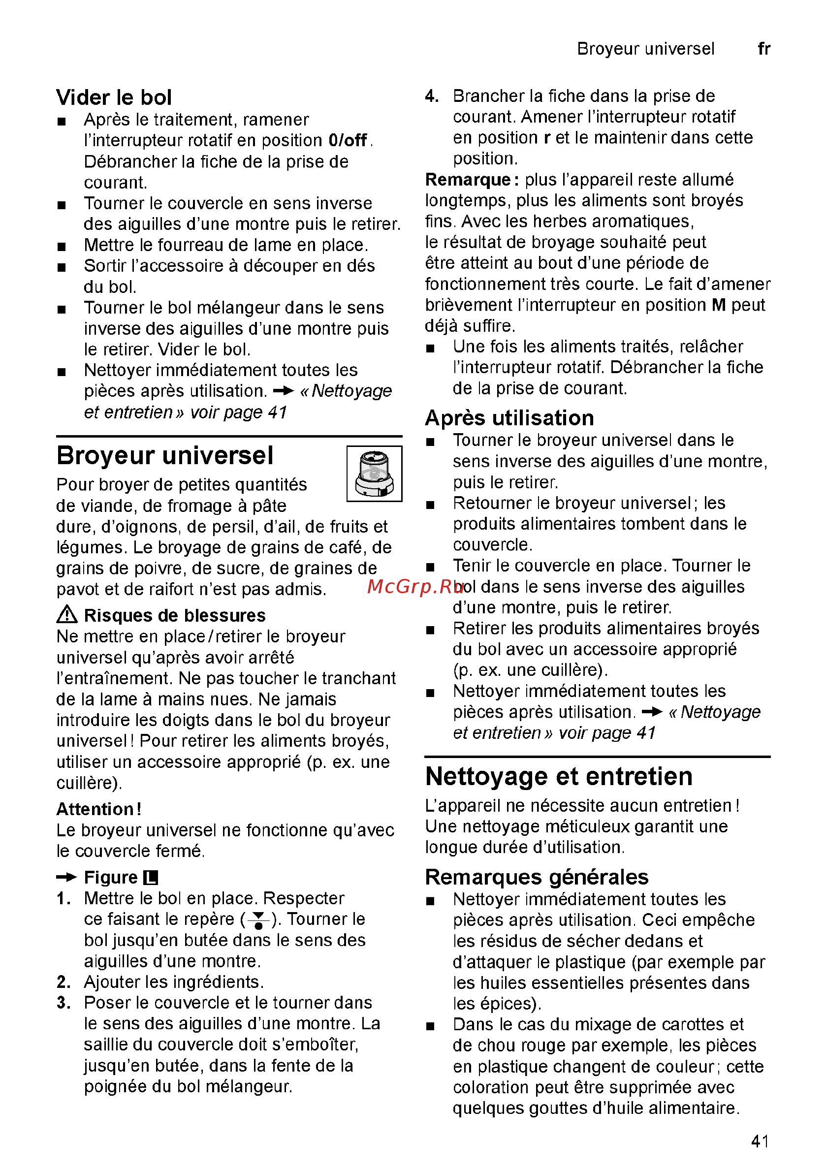 Bosch MC812W872 Руководство пользователя онлайн [41/260] 407633