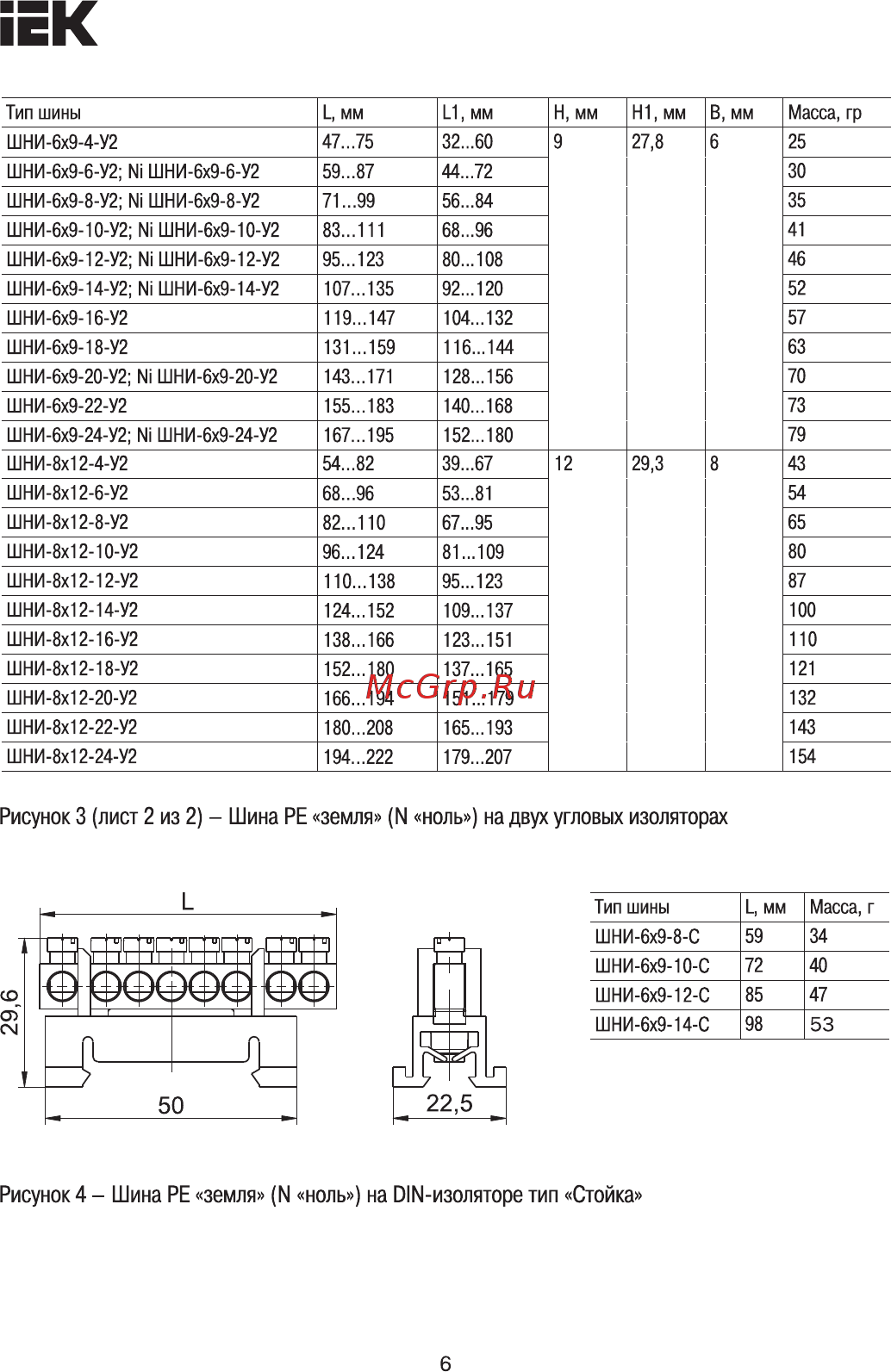 Iek ШНИ-6х9-8-С-С YNN10-69-8P-K07 [6/9] Страница 6