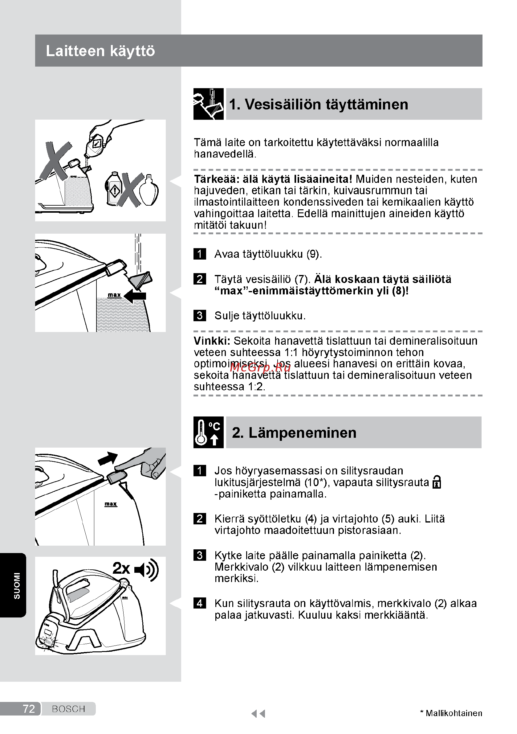 Bosch TDS6110 Руководство по эксплуатации онлайн [72/166] 408037