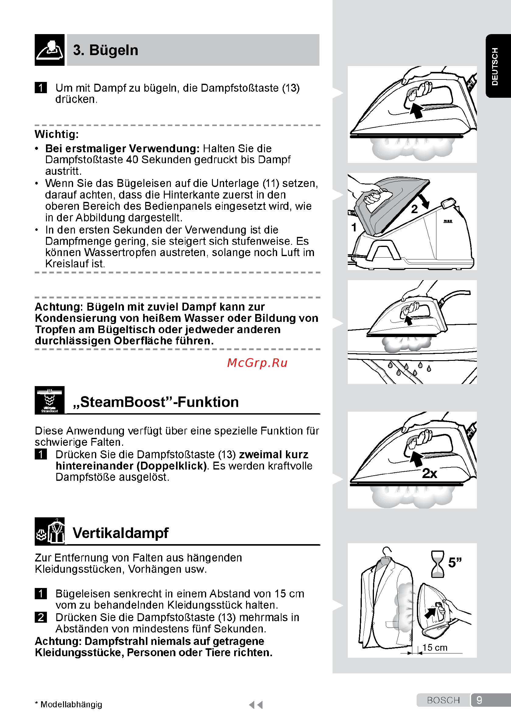 Bosch TDS6110 Руководство по эксплуатации онлайн [9/166] 408037