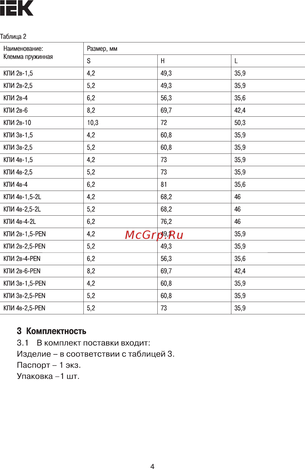 Iek YZN11-004-K03 [4/6] Страница 4