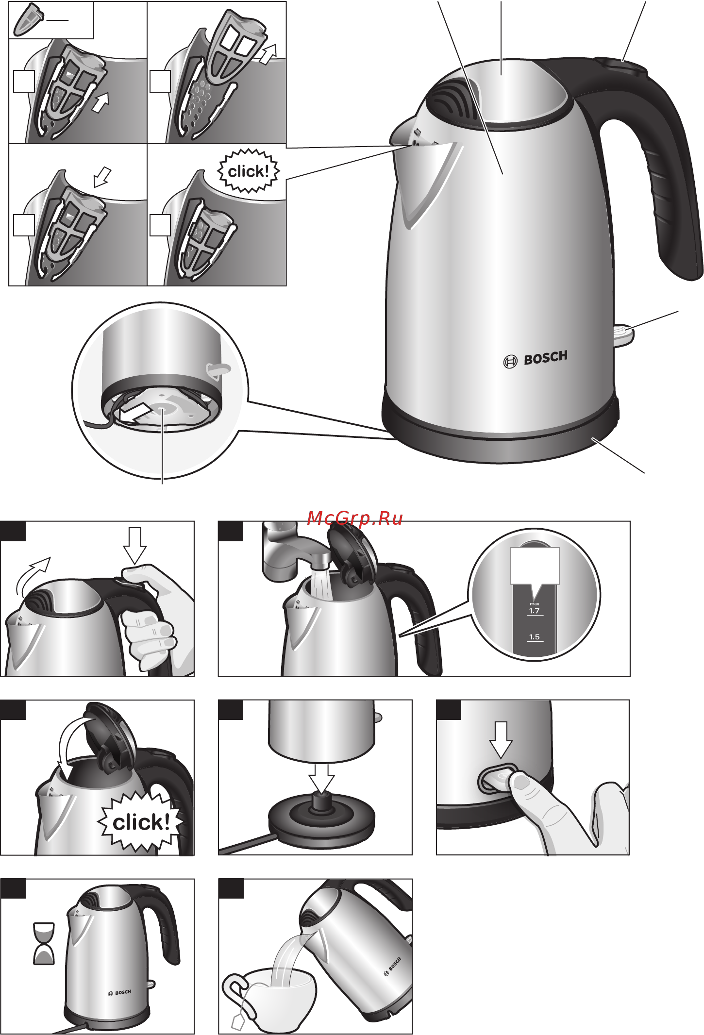 Bosch TWK7809 Руководство по эксплуатации онлайн [3/86] 408538