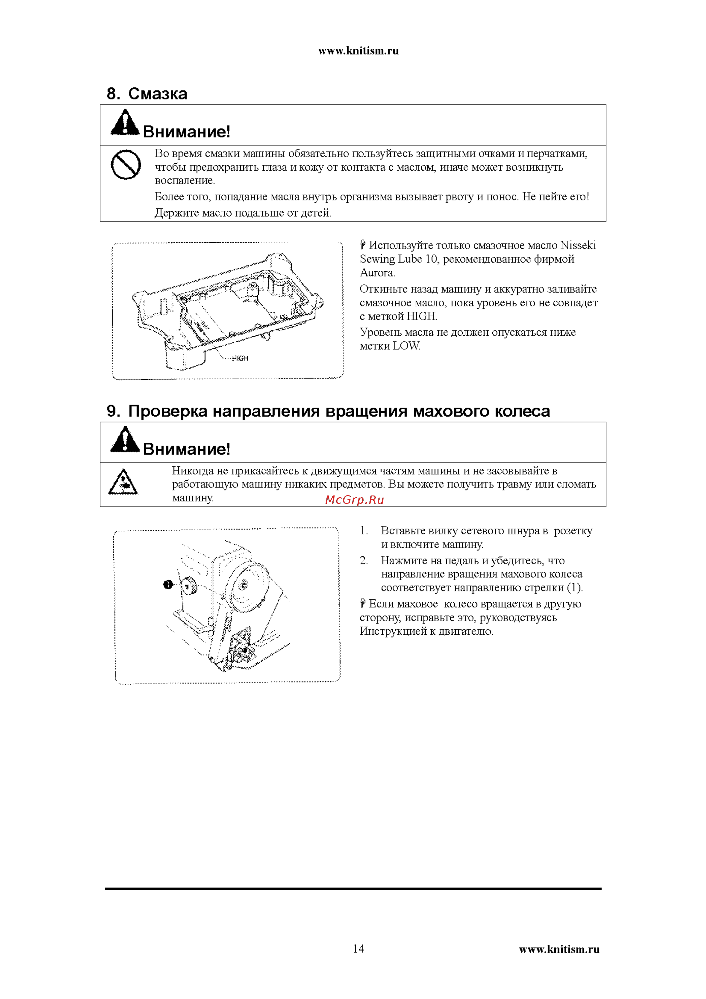 Aurora A-8700H [14/28] Смазка