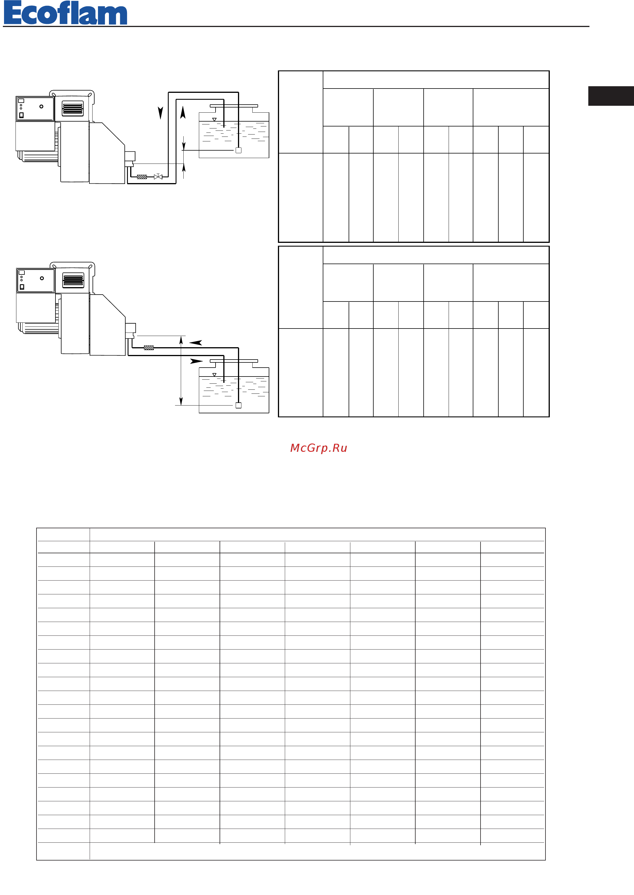 Ecoflam MULTICALOR 45 TC VCS 125 [7/19] Производительность форсунок delavan b monarch plp