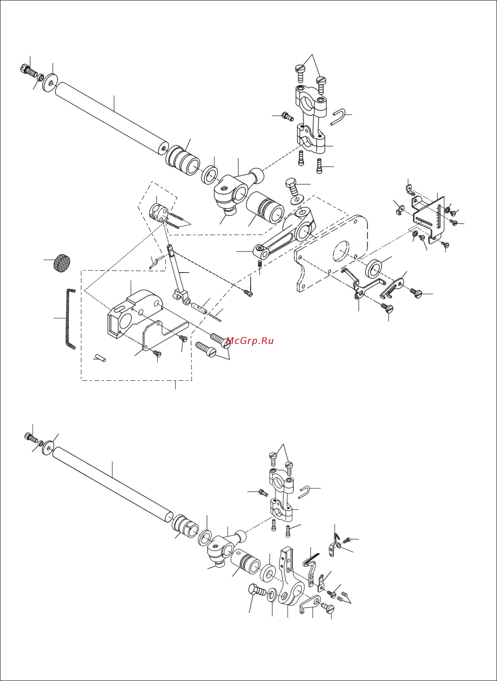 Aurora A-800D-6 [19/32] 上下弯针部件 upper lower looper components