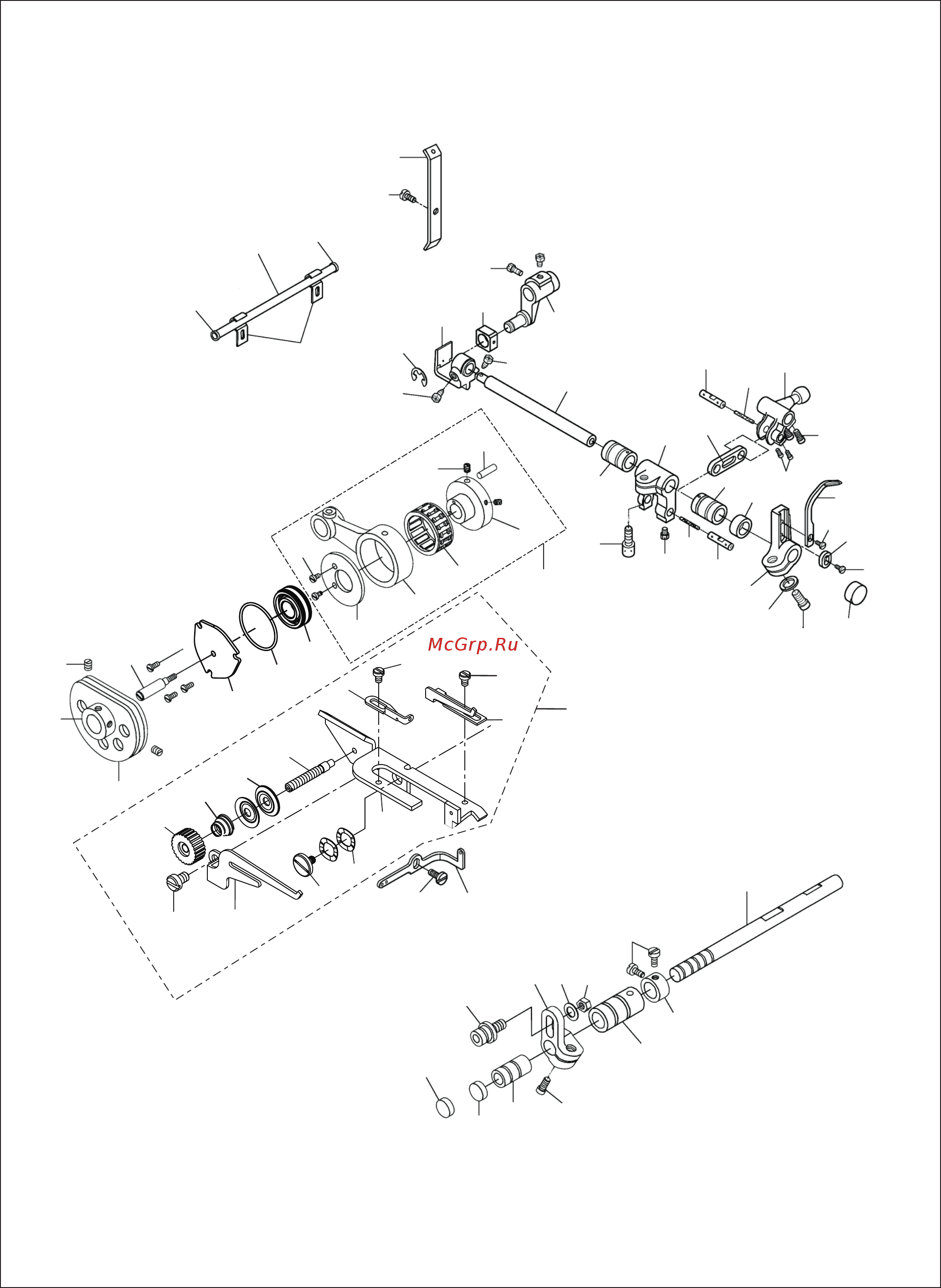 Aurora A-800D-6 [21/32] 前弯针部件 五六线专用 chain looper components for five six thread