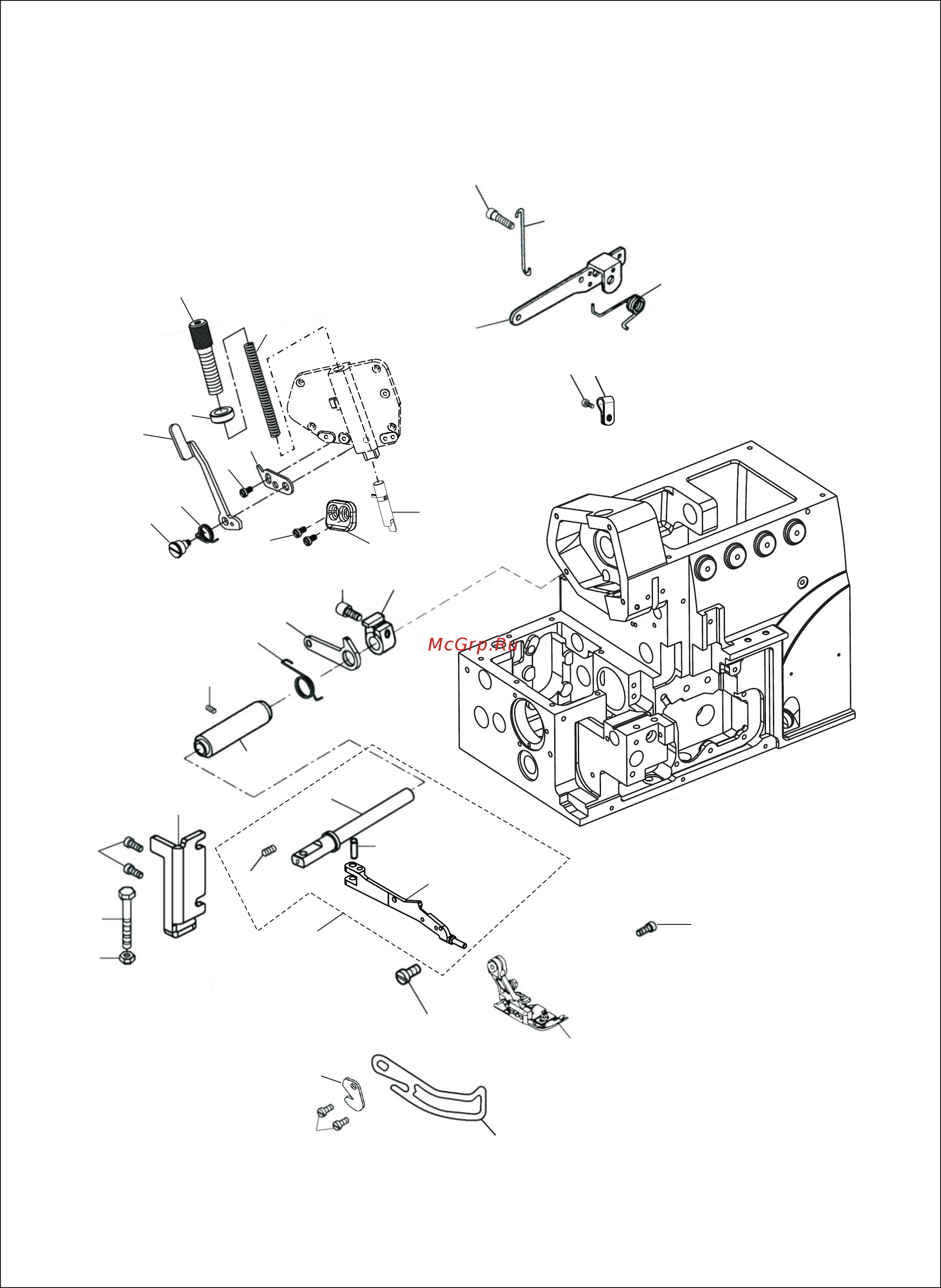 Aurora A-800D-6 [25/32] 抬压脚部件 presser foot lifter components