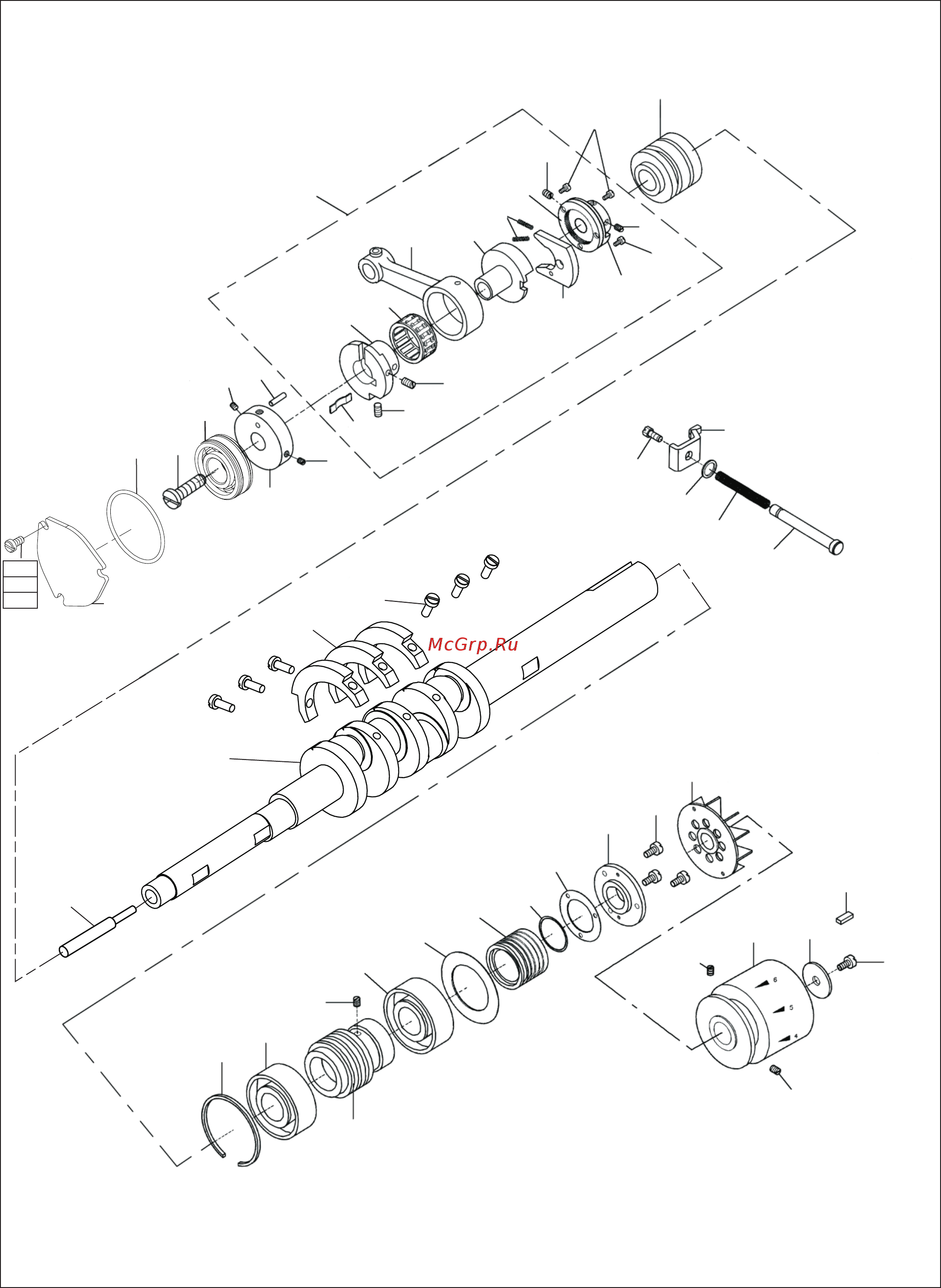 Aurora A-800D-6 [7/32] 主轴部件 main shaft components
