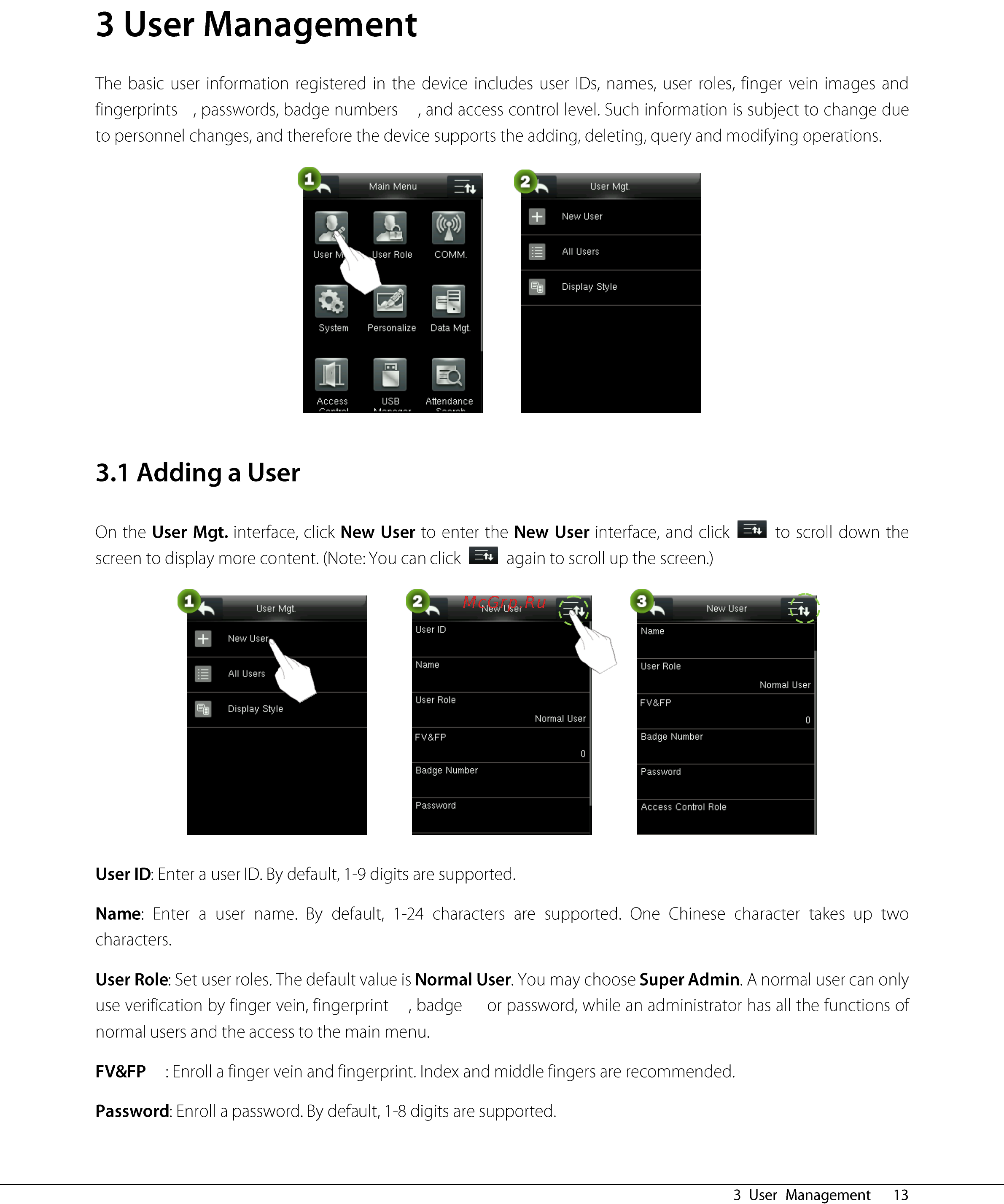 Zkteco inPulse [18/76] User management