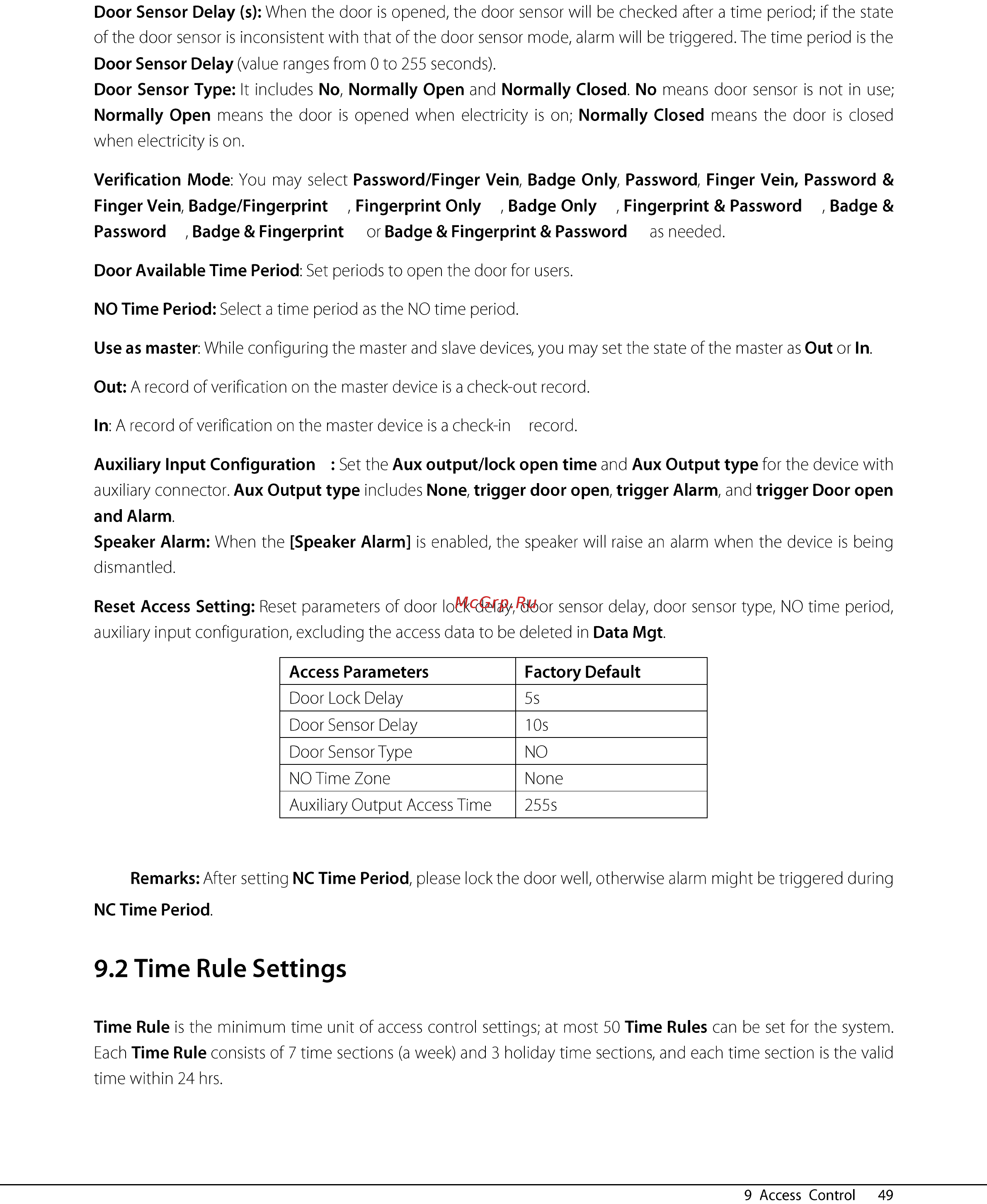 Zkteco inPulse+ [54/76] Time rule settings