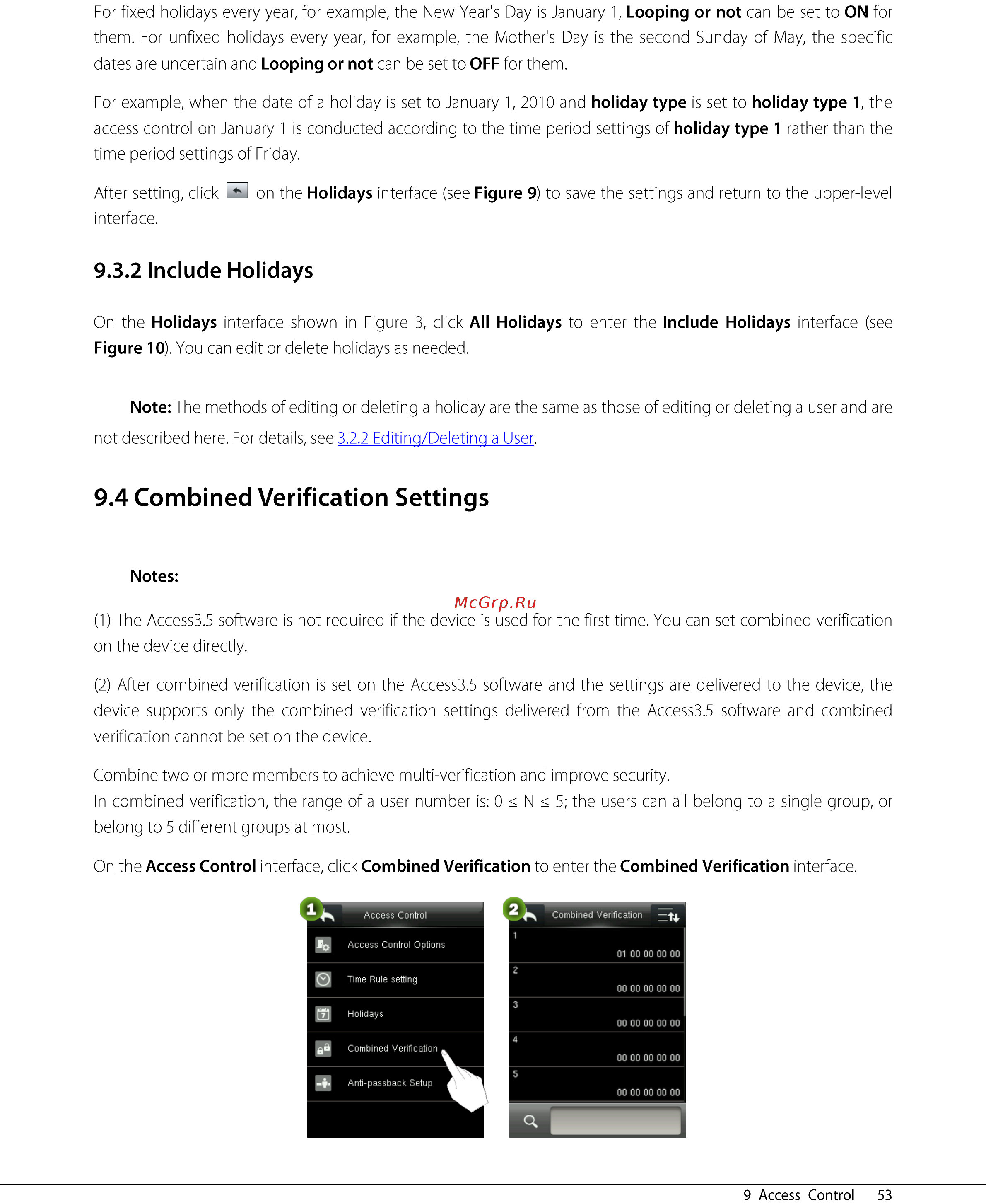 Zkteco inPulse [58/76] Include holidays