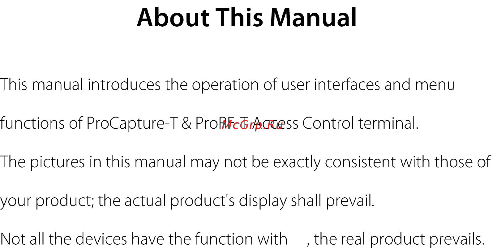 Zkteco ProCapture-T [2/65] About this manual