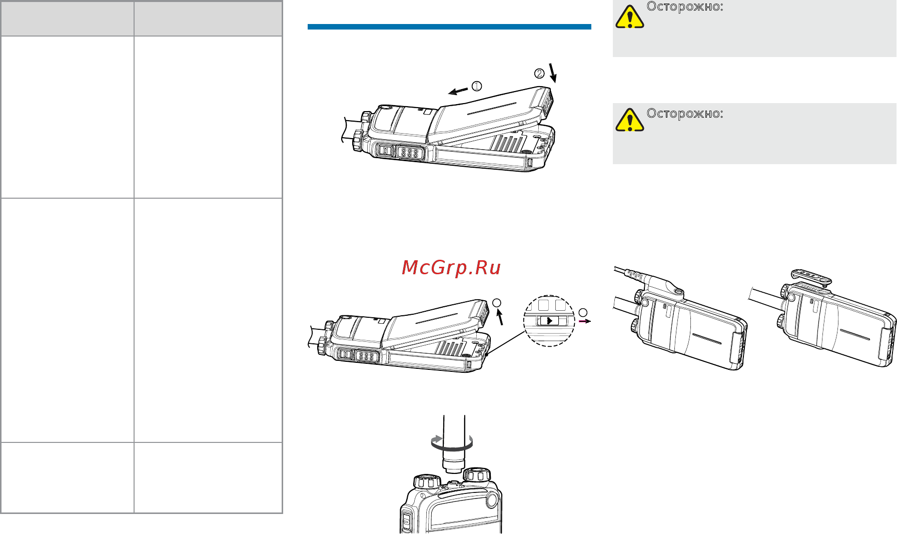Hytera X1e VHF [5/10] Присоединение аксессуаров