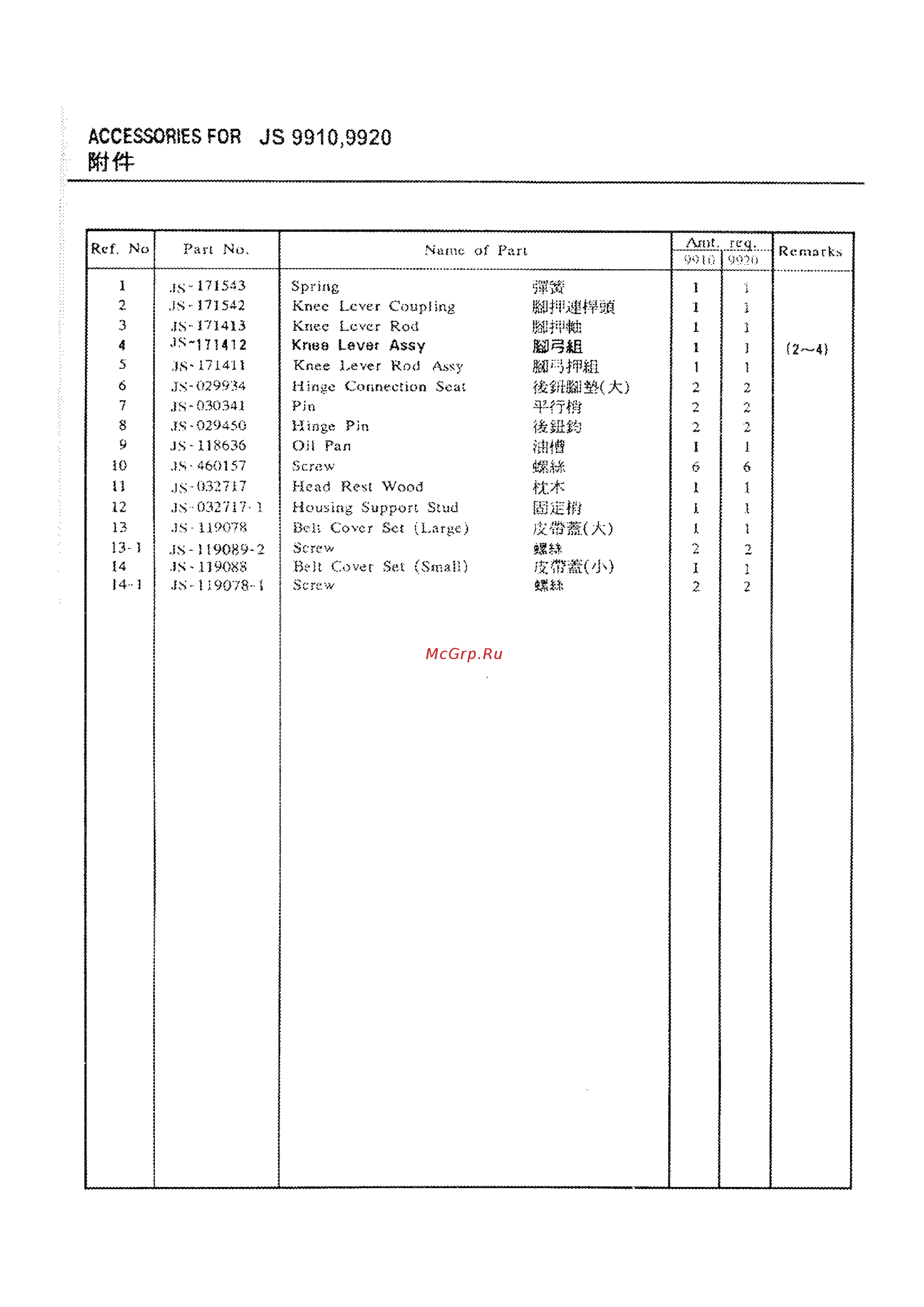 Aurora A-8810D [48/54] Accessories for js 9910 9920