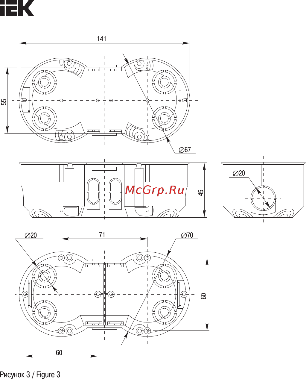 Iek КМ41007 для твердых стен d80x40 с крышкой UKT11-080-040-000 [6/12] Страница 6