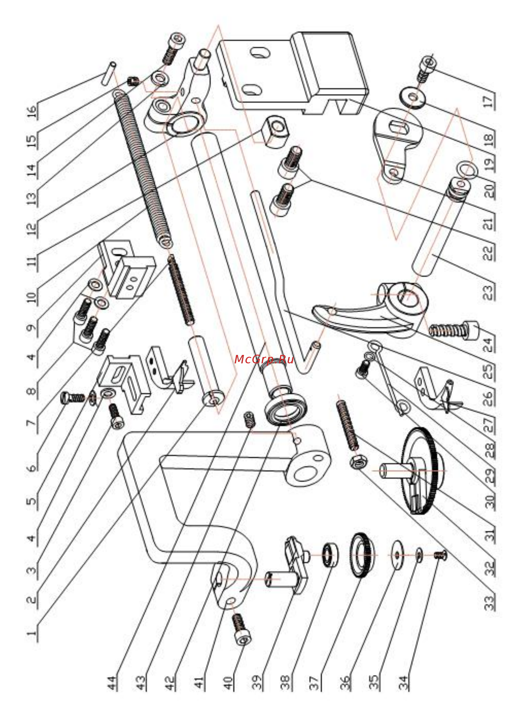 Aurora JJ6003 [21/30] Pressing front wheel part components