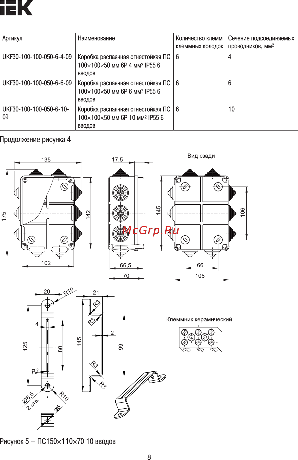 Iek UKF30-100-100-050-2-10-09 [8/12] Страница 8
