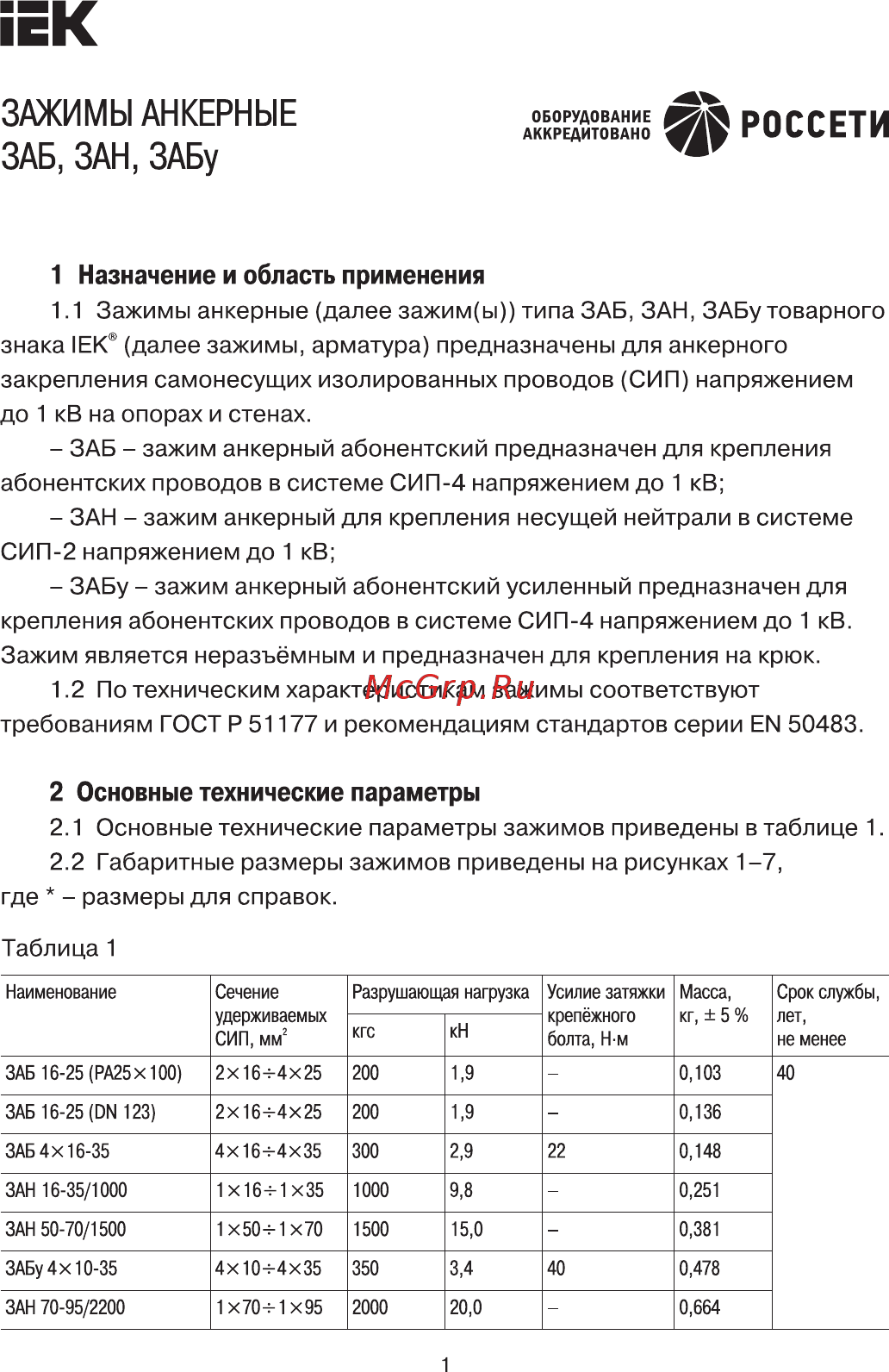 Iek ЗАН 70-95/2200 (PA 95-2000) UZA-14-D95-2000 Краткое руководство по эксплуатации онлайн