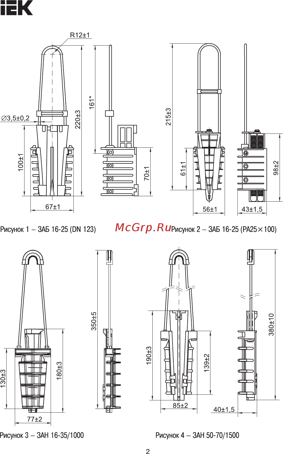 Iek ЗАБ 16-25 (PA25x100) UZA-14-D16-D25 [2/6] Страница 2