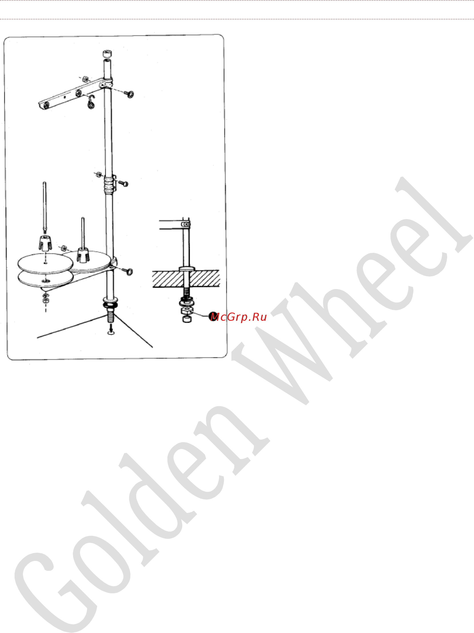 Golden Wheel CS-5100HL [20/44] Установка катушечного стержн