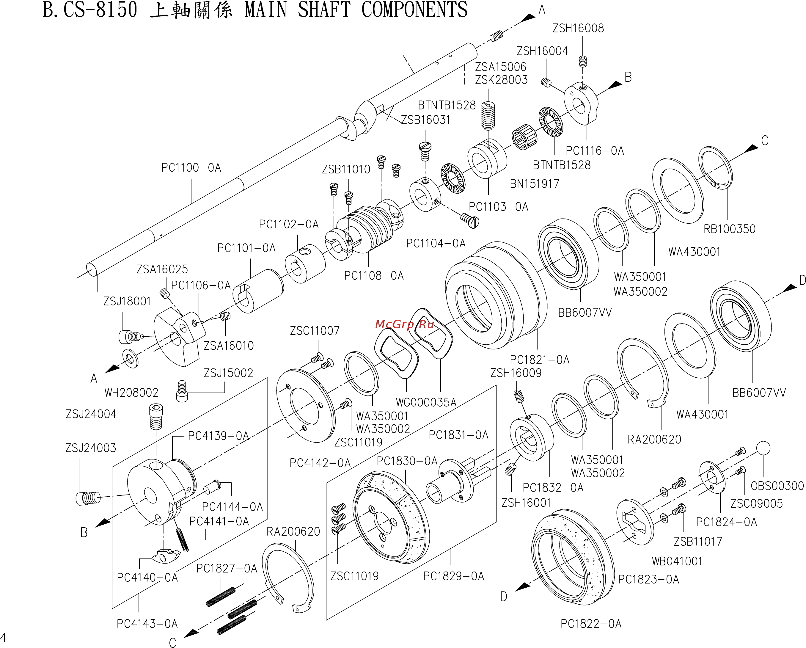 Golden Wheel CS-8150 Каталог запчастей онлайн [5/34] 409896