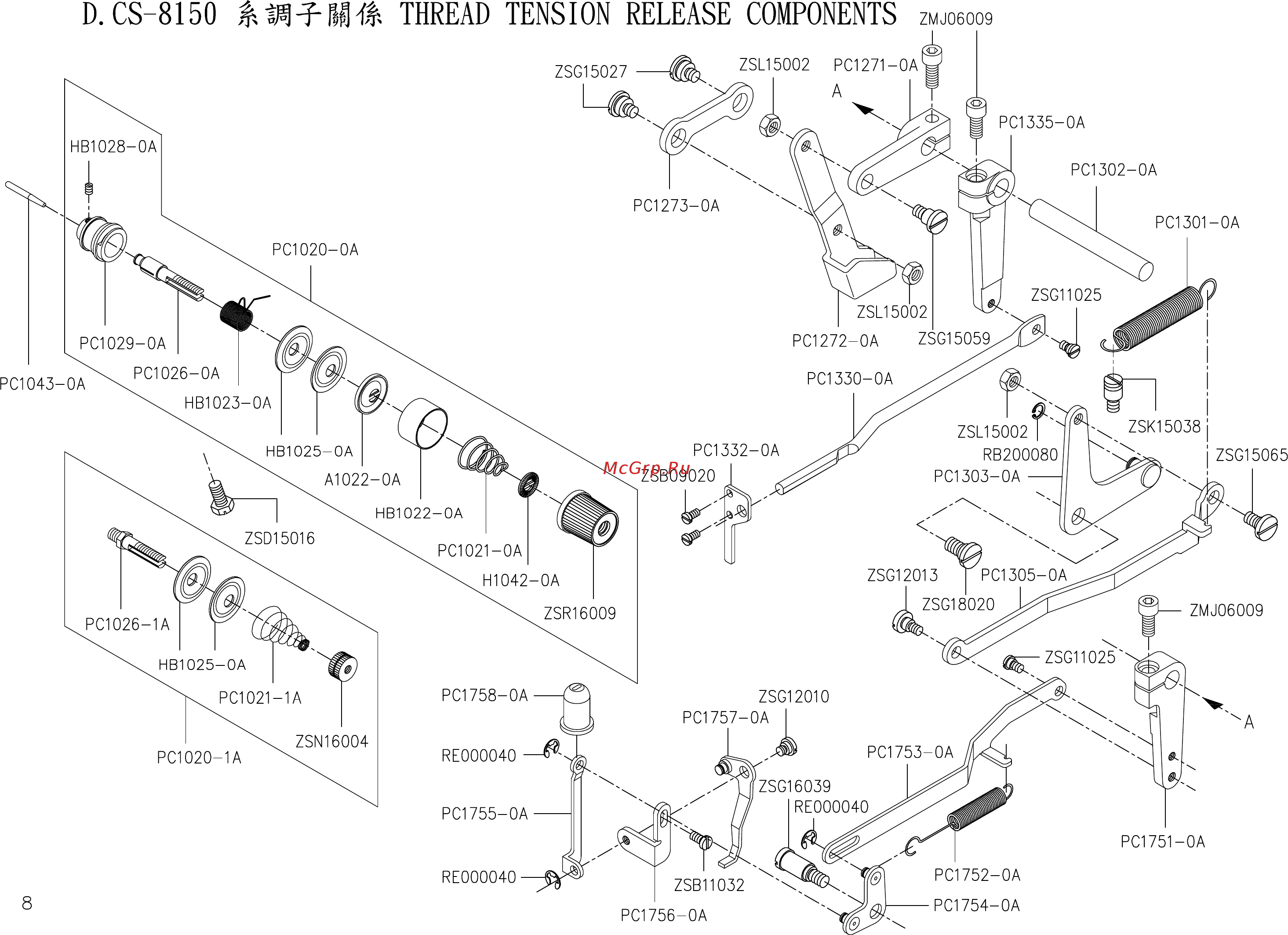 Golden Wheel CS-8150 Каталог запчастей онлайн [9/34] 409896