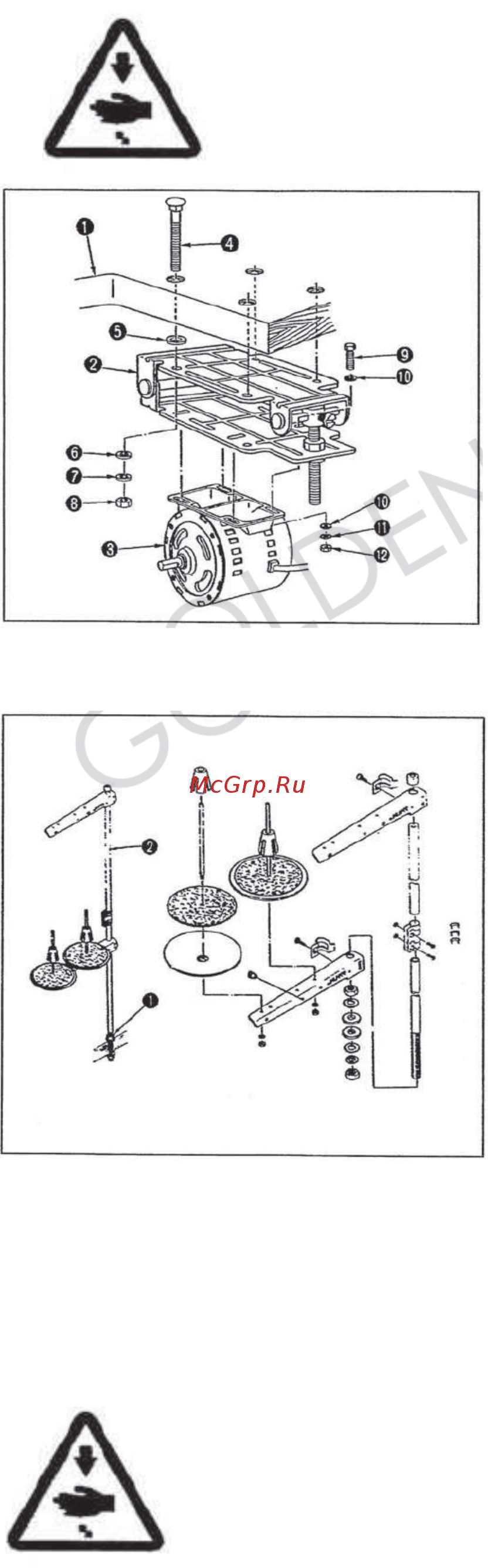 Golden Wheel CS-8150 [8/27] Установка стойки для бобин