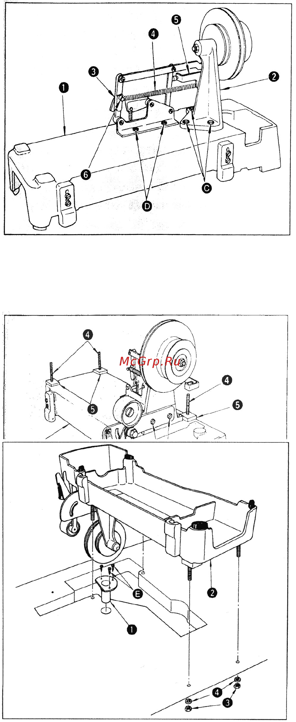 Golden Wheel CSH-7820 [7/28] Установка поддона швейной машины в сборе