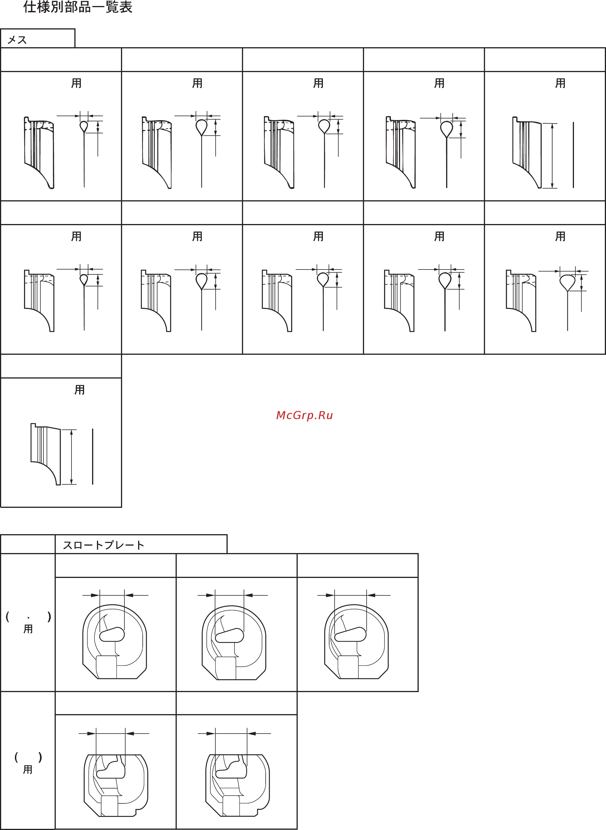 Brother RH-9820-01/02 [108/118] Sp different parts list