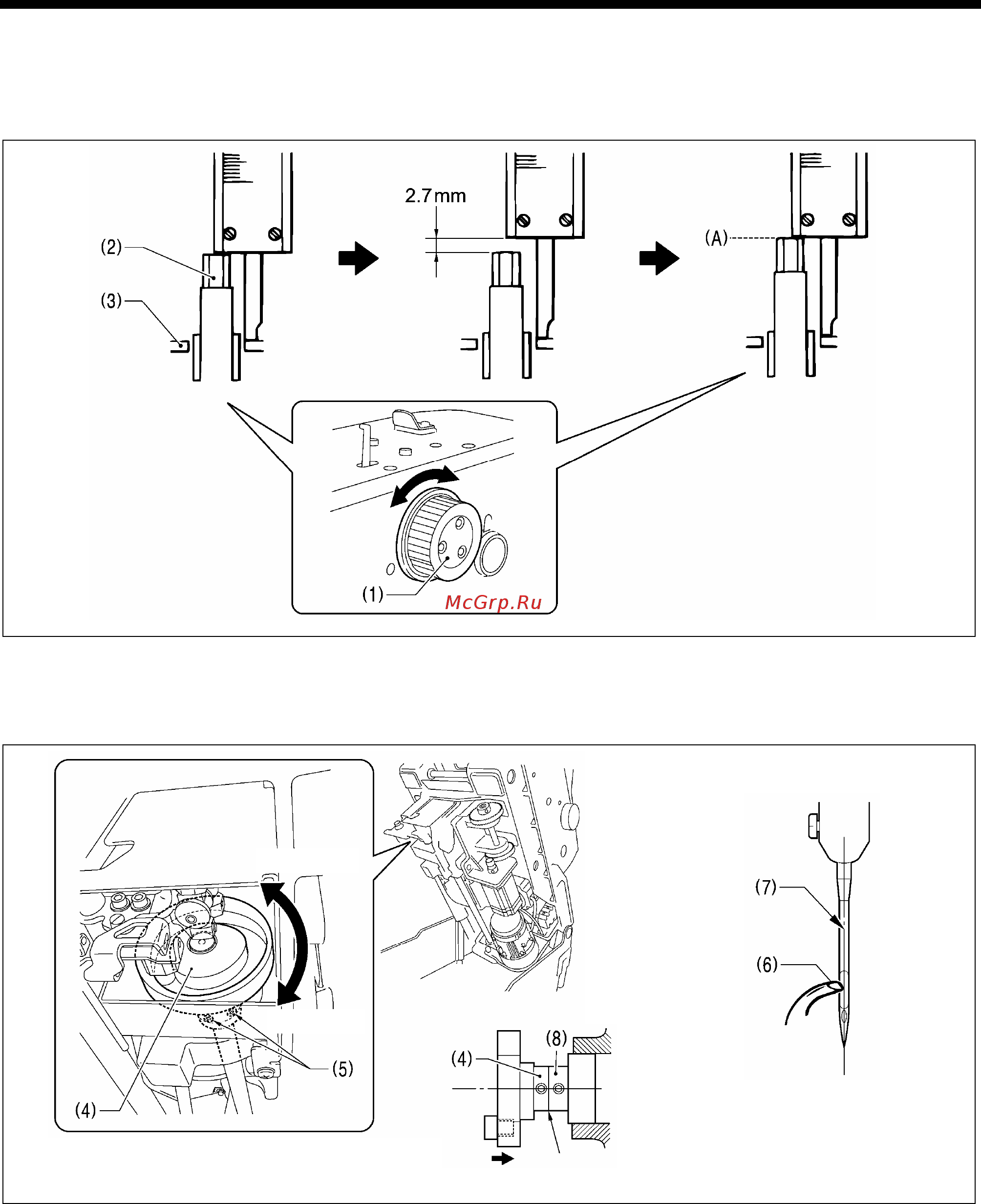 Brother RH-9820-01/02 [100/139] 5 регулировка хода петлителя