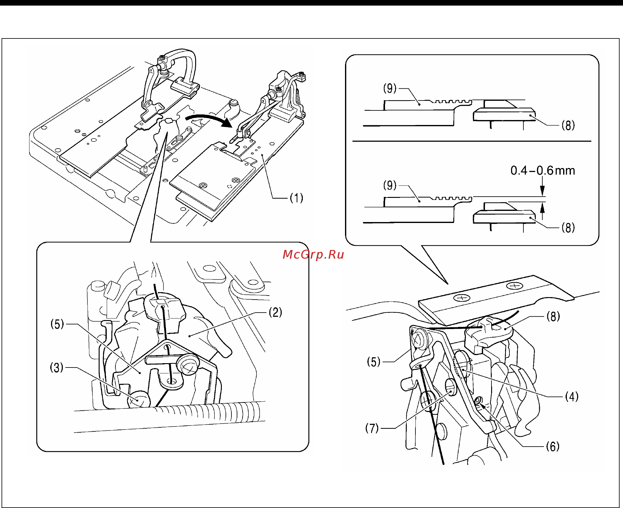 Brother RH-9820-01/02 [105/139] 11 регулировка положения фигурной пластины по высоте
