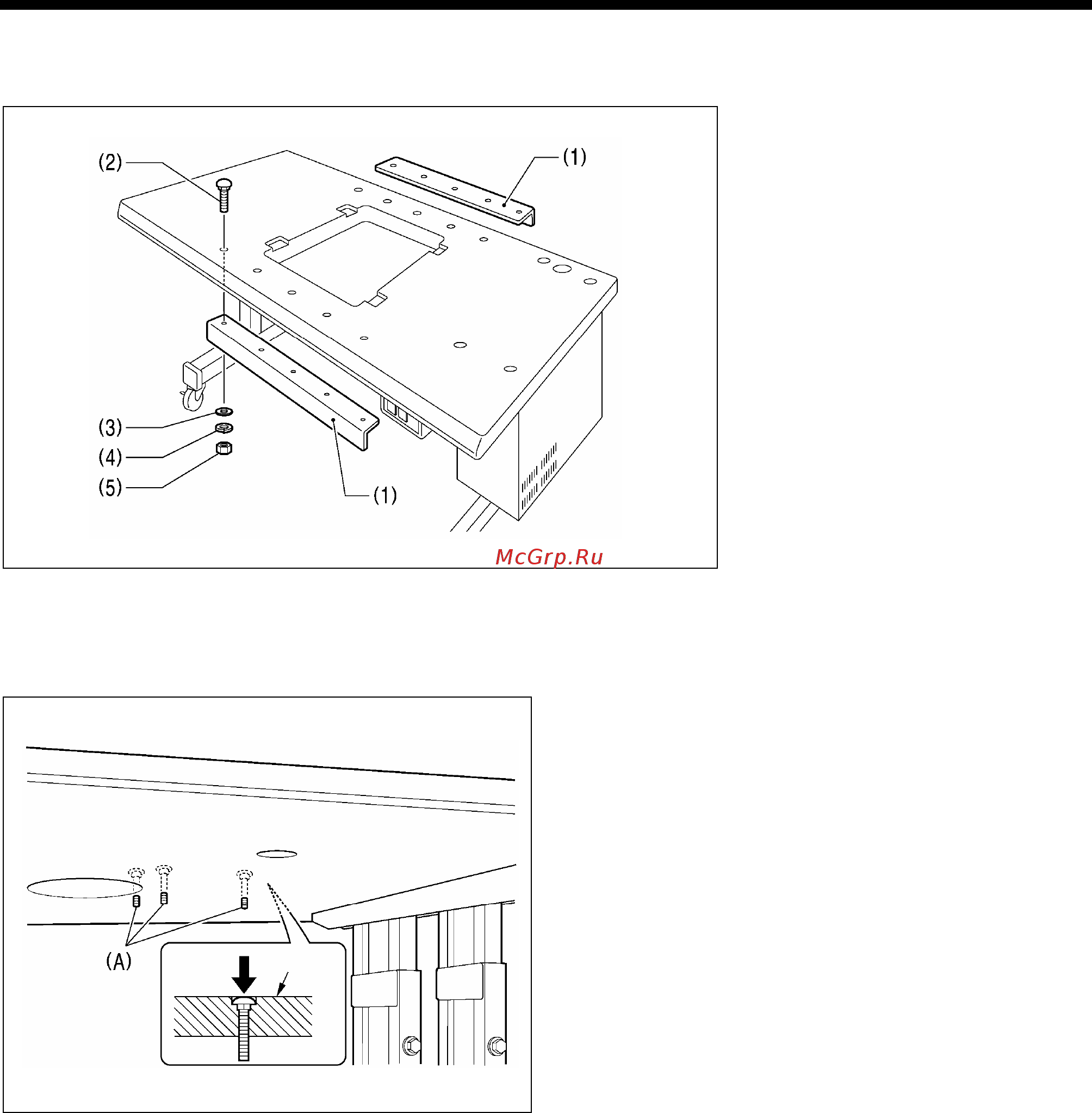 Brother RH-9820-01/02 [19/139] 3 установка уголков усиления стола только для встроенной в стол головки