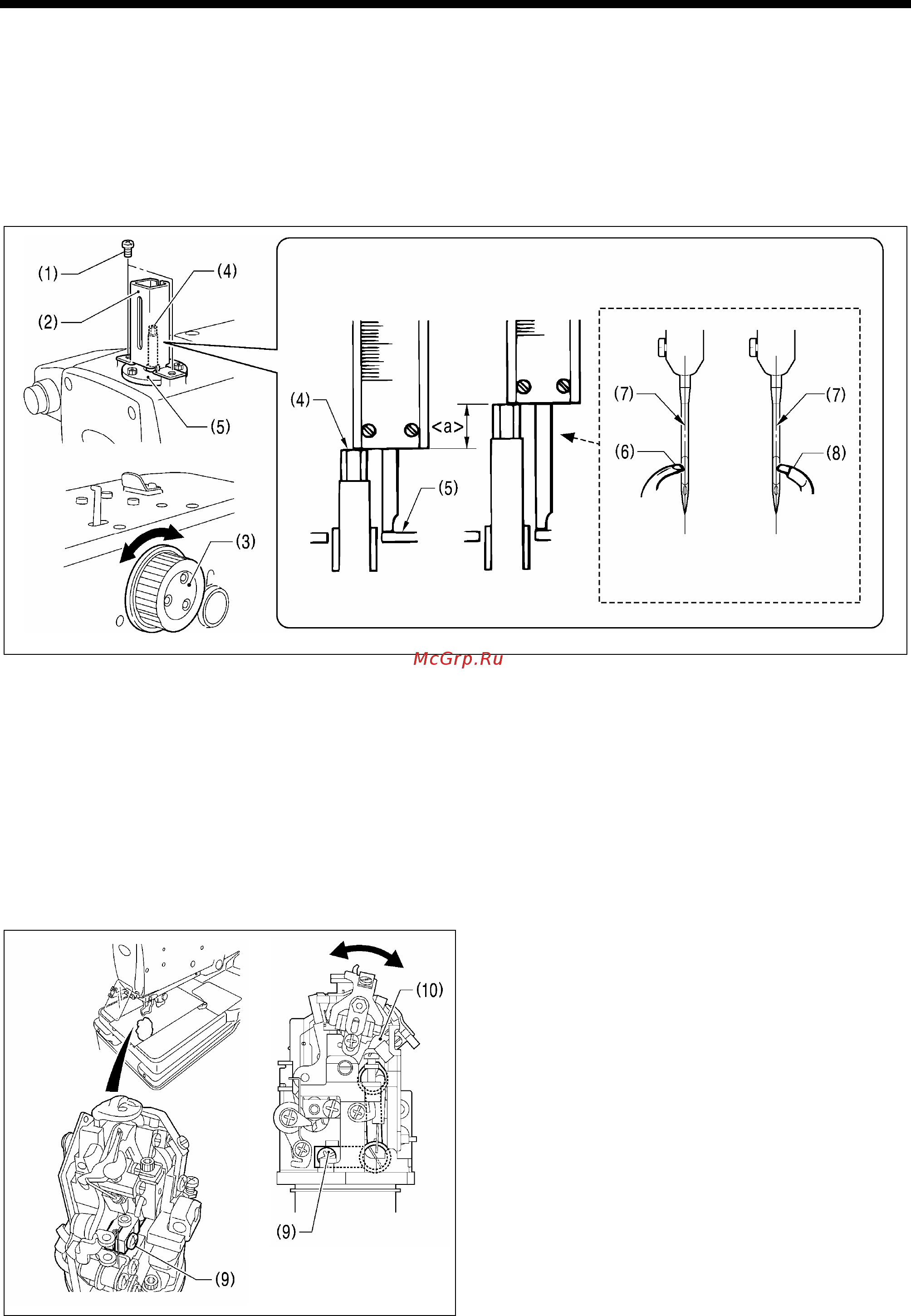 Brother RH-9820-01/02 [99/139] 4 регулировка взаимодействия иглы и петлителя