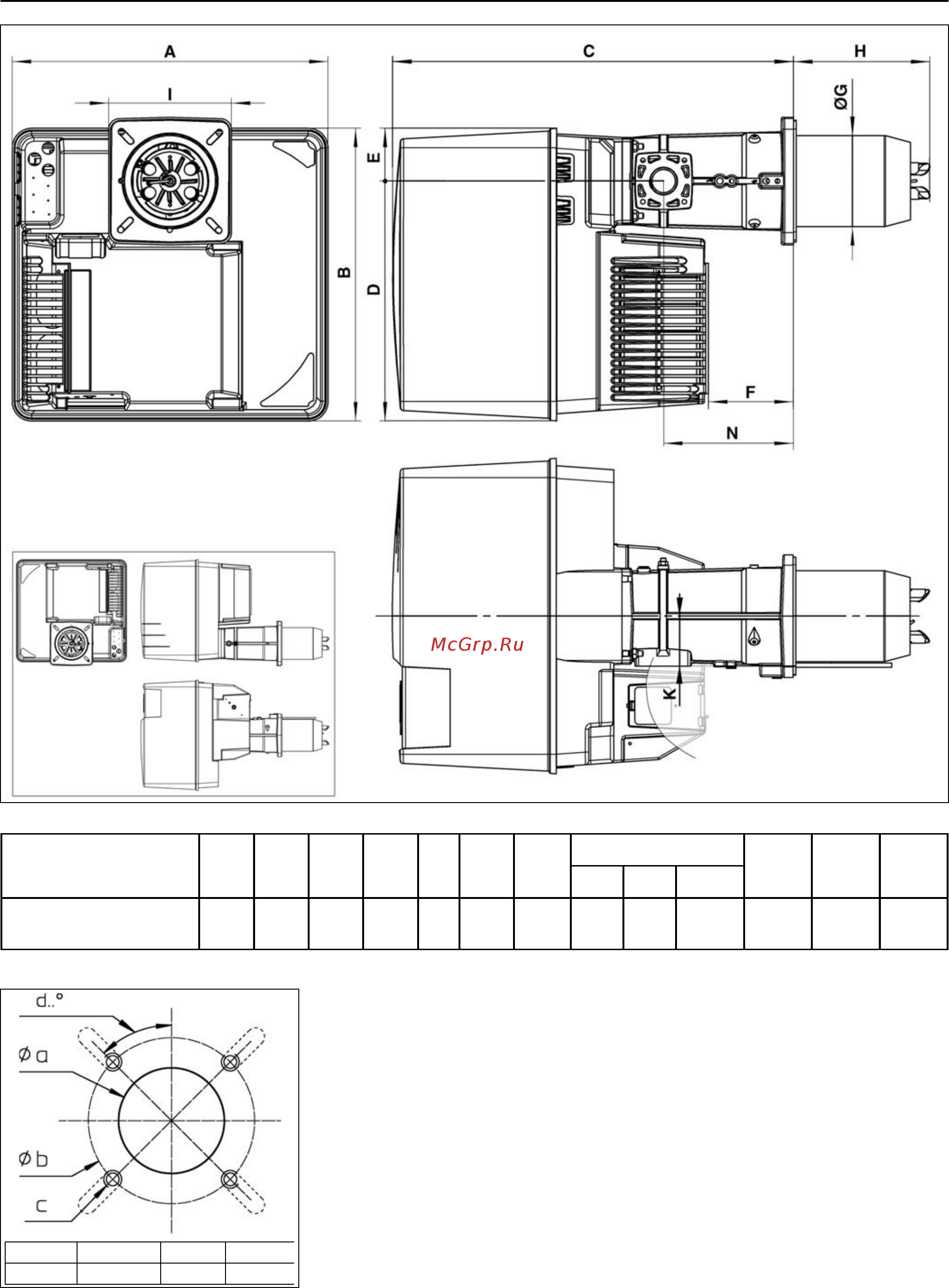 ELCO VECTRON G 5 Duo Plus VG5.1200 DP KN s65 - DN65 [6/28] Габаритный чертеж горелка