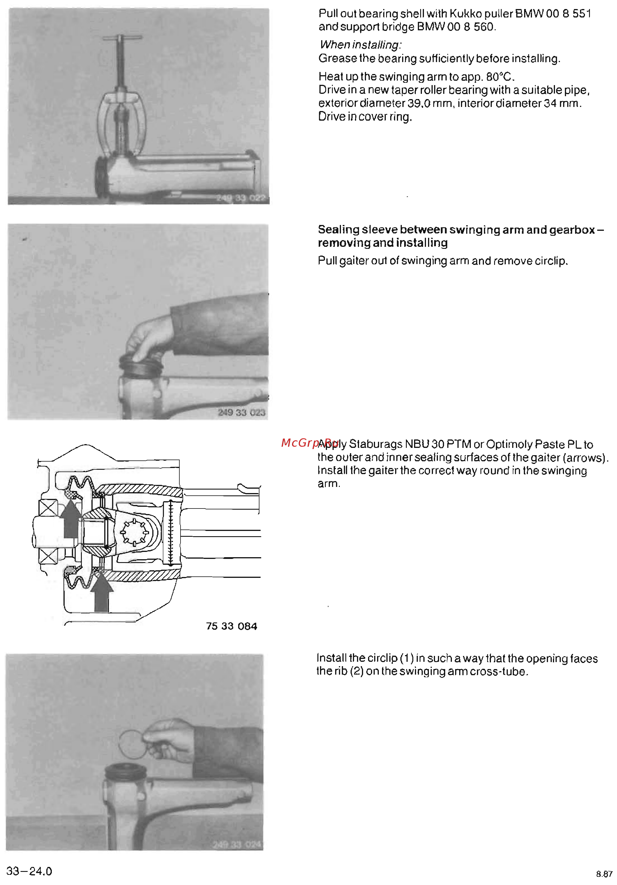 BMW K75 [319/461] Sealing
