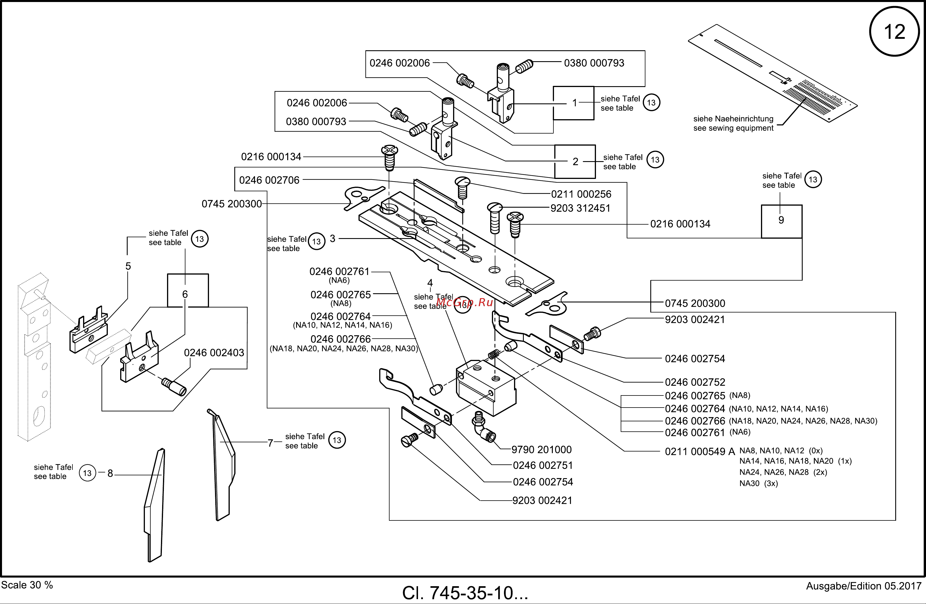Durkopp Adler 745-35-10 S [17/204] Tafel 012