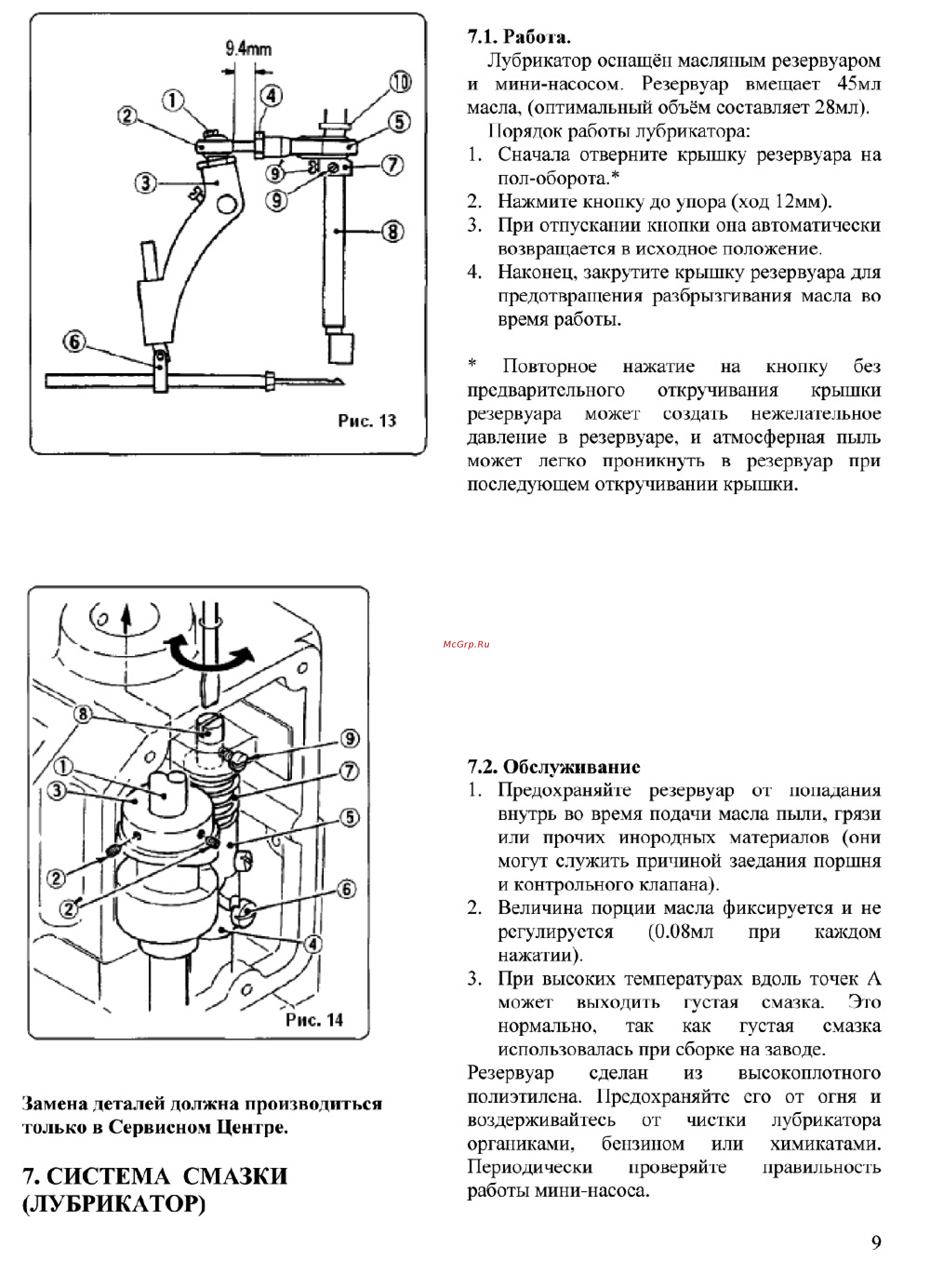 Newlong NP-7A [8/11] Система смазки лубрикатор