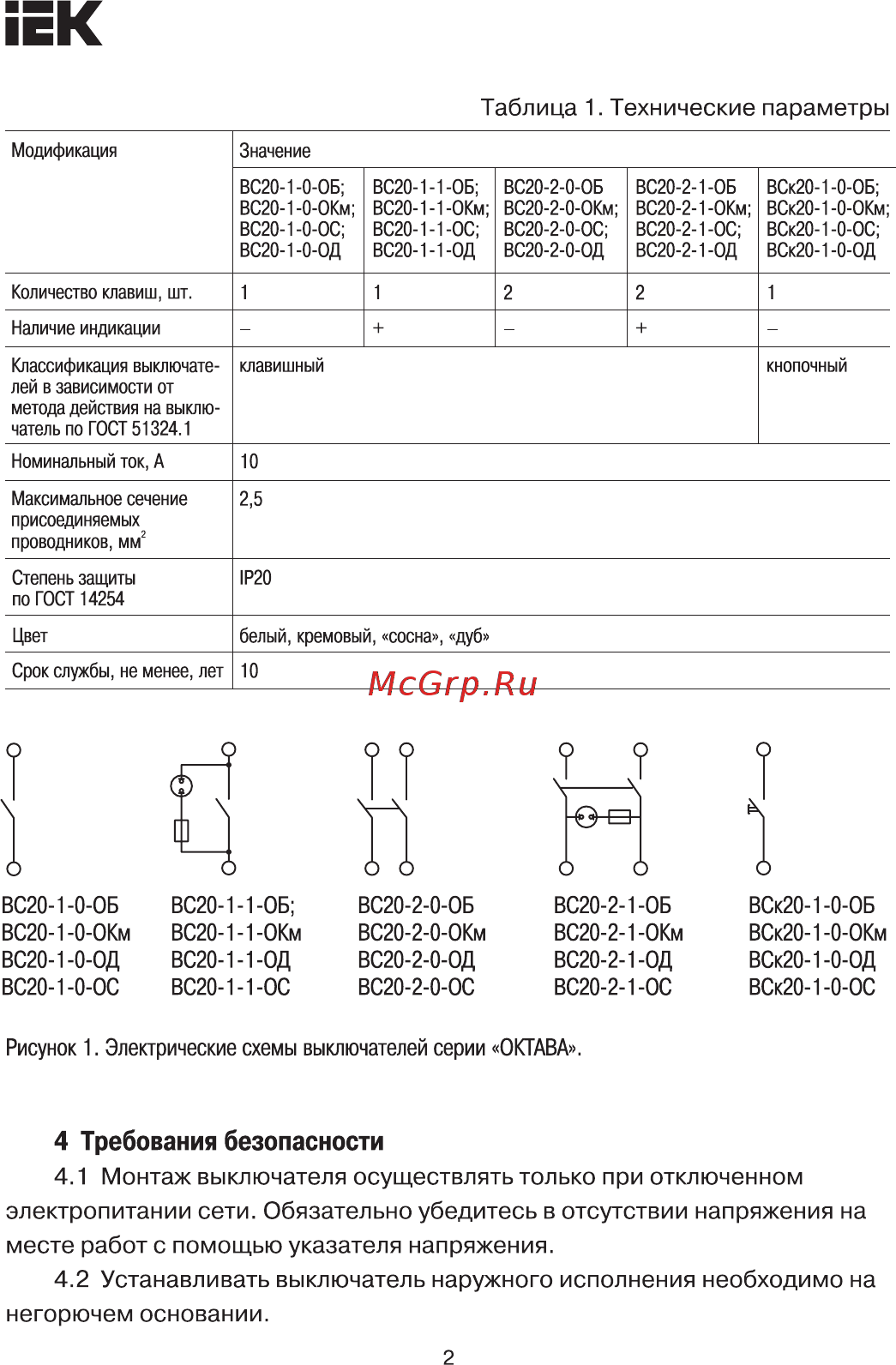 Iek ВС20-1-0-ОБ 10А ОКТАВА белый EVO10-K01-10-DC [2/5] Вс20 1 0 об вс20 1 1 об вс20 2 0 об вс20 2 1 об вск20 1 0 об