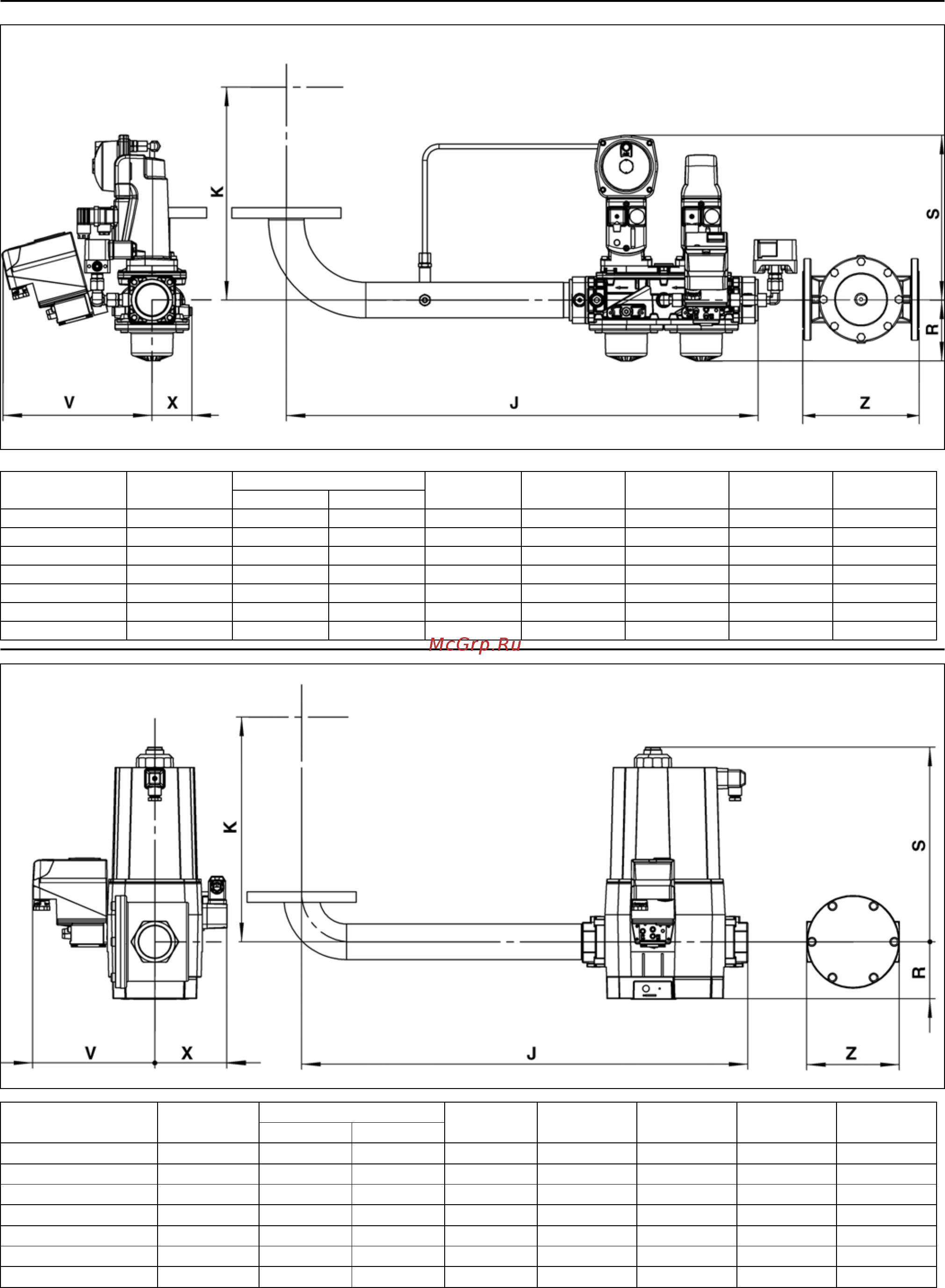ELCO N7.3600 GL-RZ3 [8/14] Габаритный чертеж газовая рампа