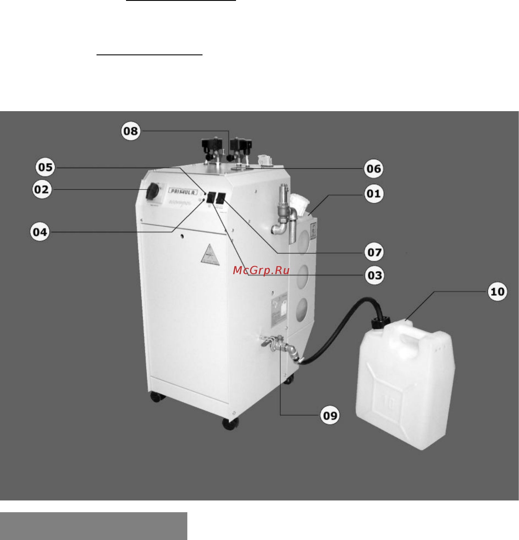 Primula ECOVAPOR [5/15] Operating instructions