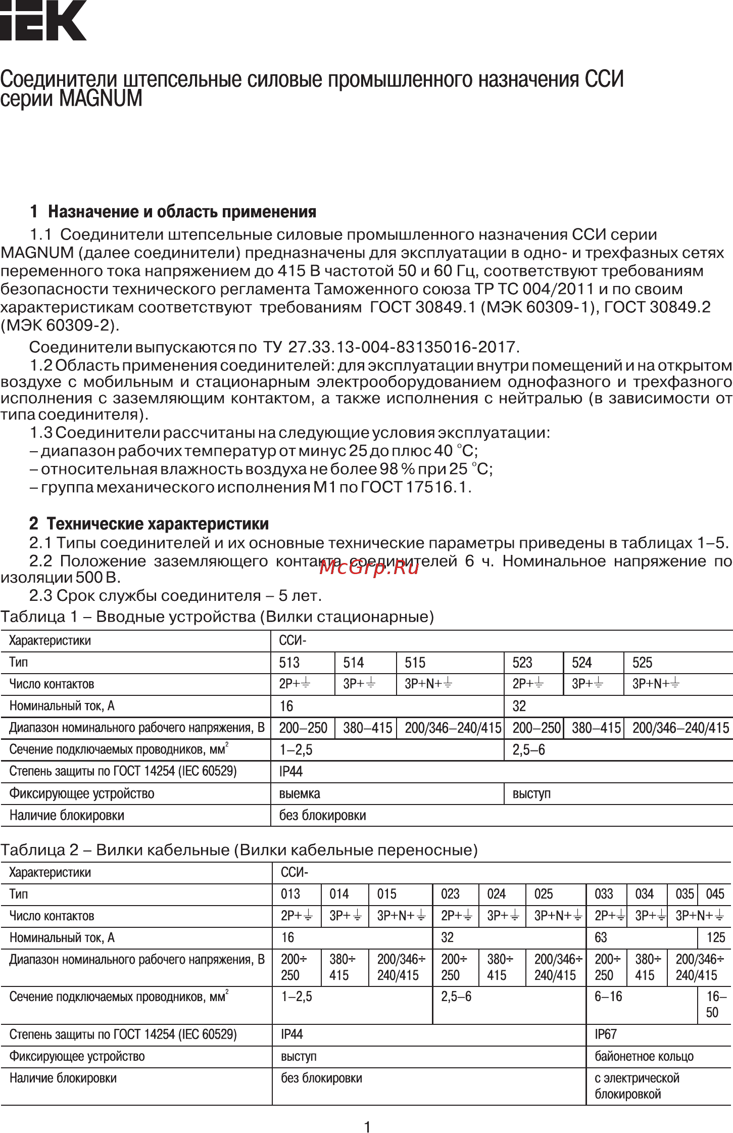 Iek ССИ-025 32А-6ч/200/346-240/415В 3Р+РЕ+N IP44 MAGNUM PSN02-032-5 Краткое руководство по эксплуатации онлайн