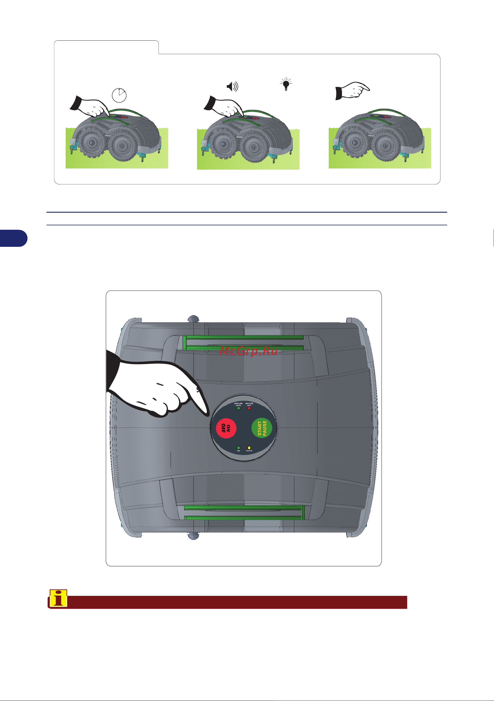 Stiga AUTOCLIP 140 4WD [212/708] Parada de seguridad del robot