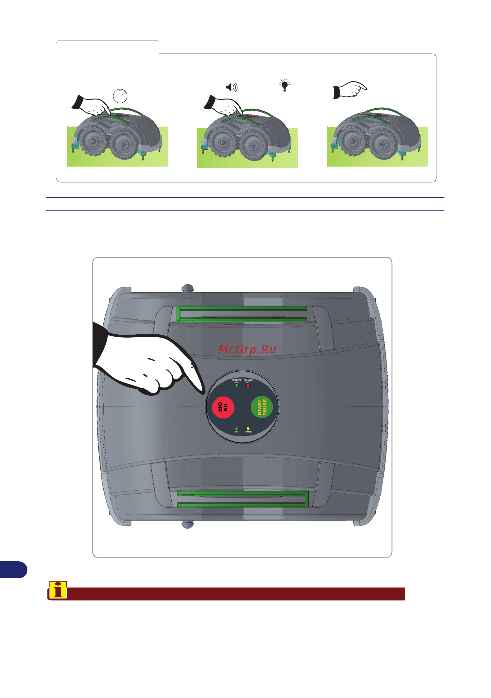 Stiga AUTOCLIP 140 4WD [652/708] For uforutsett oppstart av kniven trykk pä knappen on off